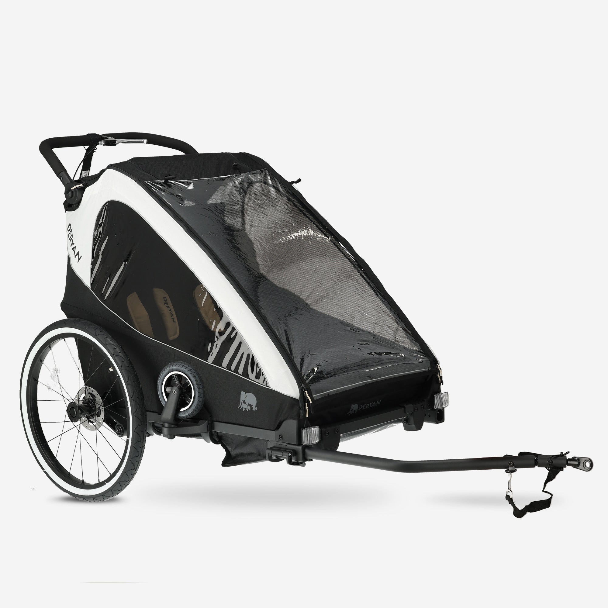 Luxe Fietskar V2 - Wandelwagen - Hardloopkinderwagen Cream