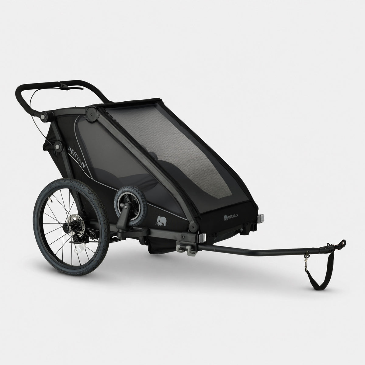 Luxe Fietskar V3 - 3-in-1 - Wandelwagen - Hardloopkinderwagen Zwart