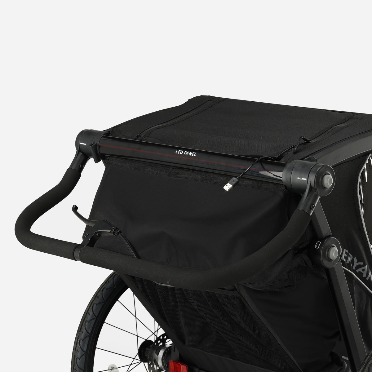 Luxe Fietskar V3 - 3-in-1 - Wandelwagen - Hardloopkinderwagen Zwart