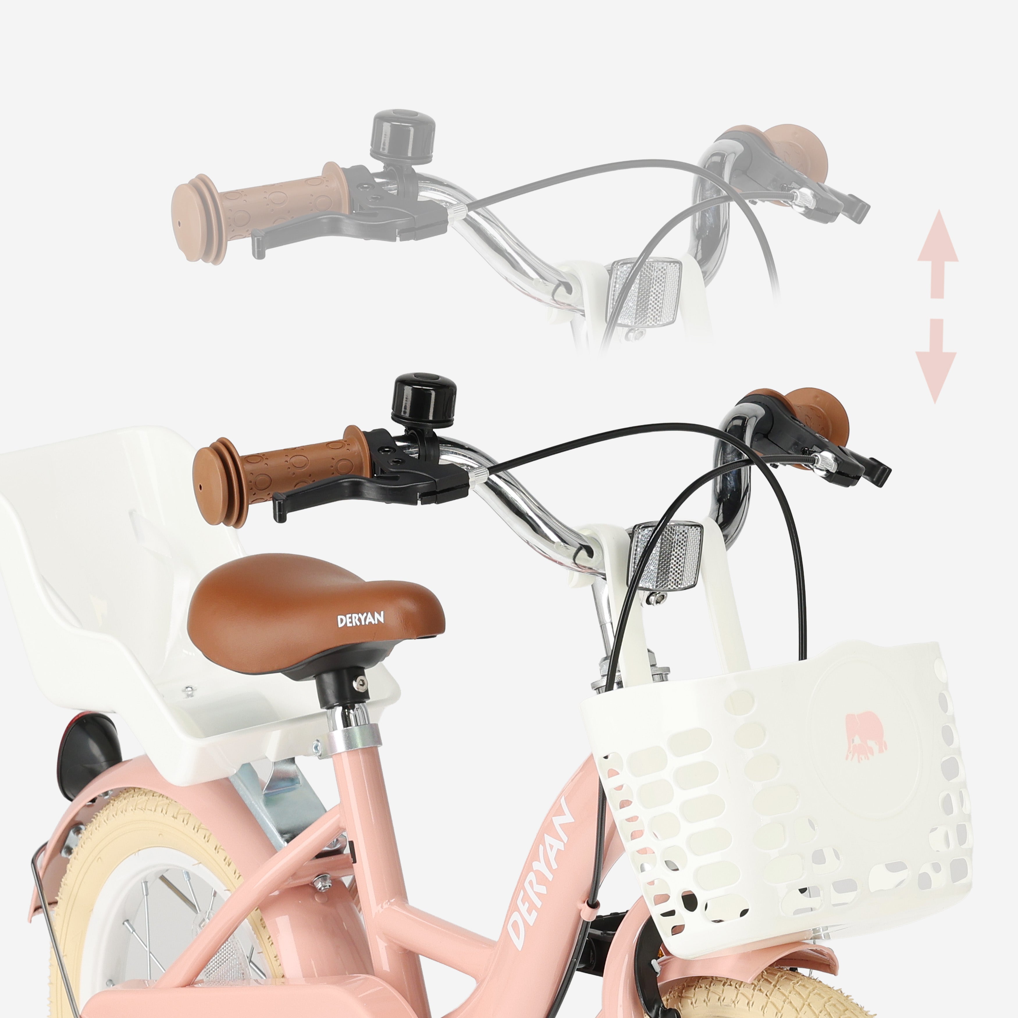 Zoey kinderfiets met mandje 16 inch - Roze