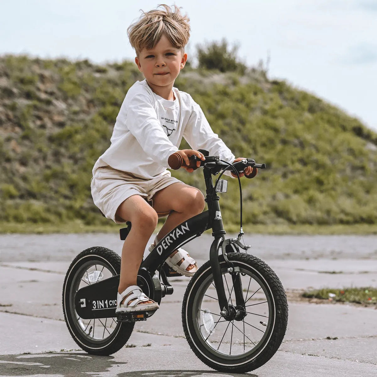 Luxe Kinderfiets 12 inch - 3 in 1 - loopfiets Roze