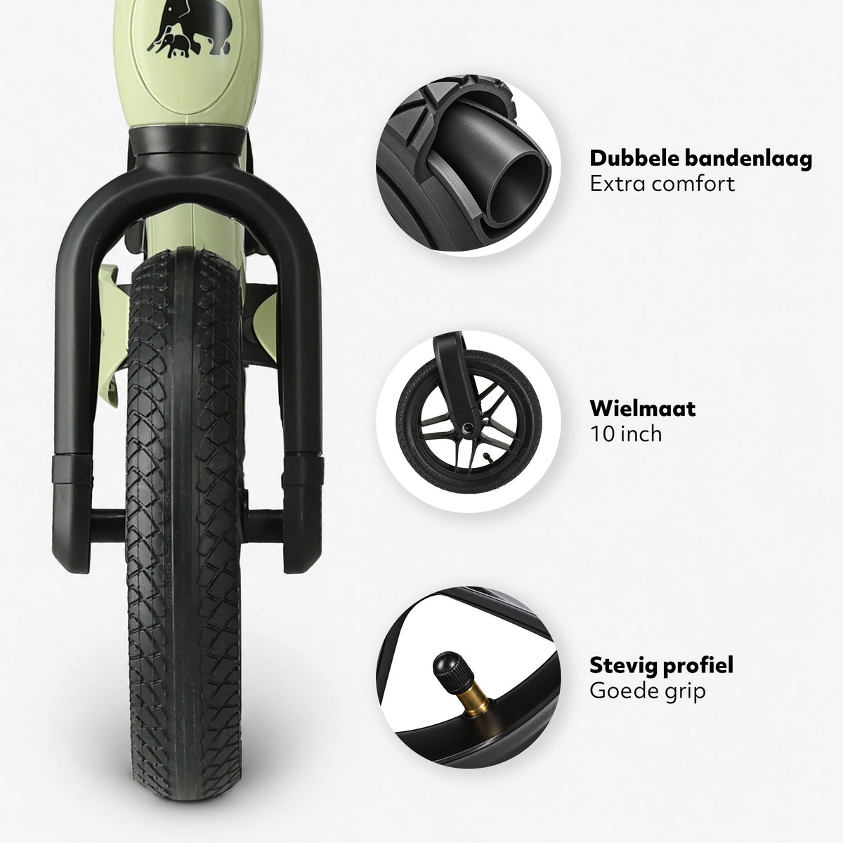 Luxe Loopfiets 10 inch - Groen