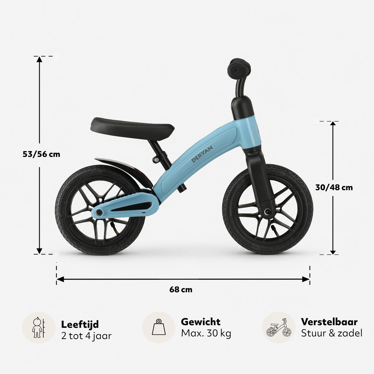 Luxe Loopfiets 10 inch - Blauw