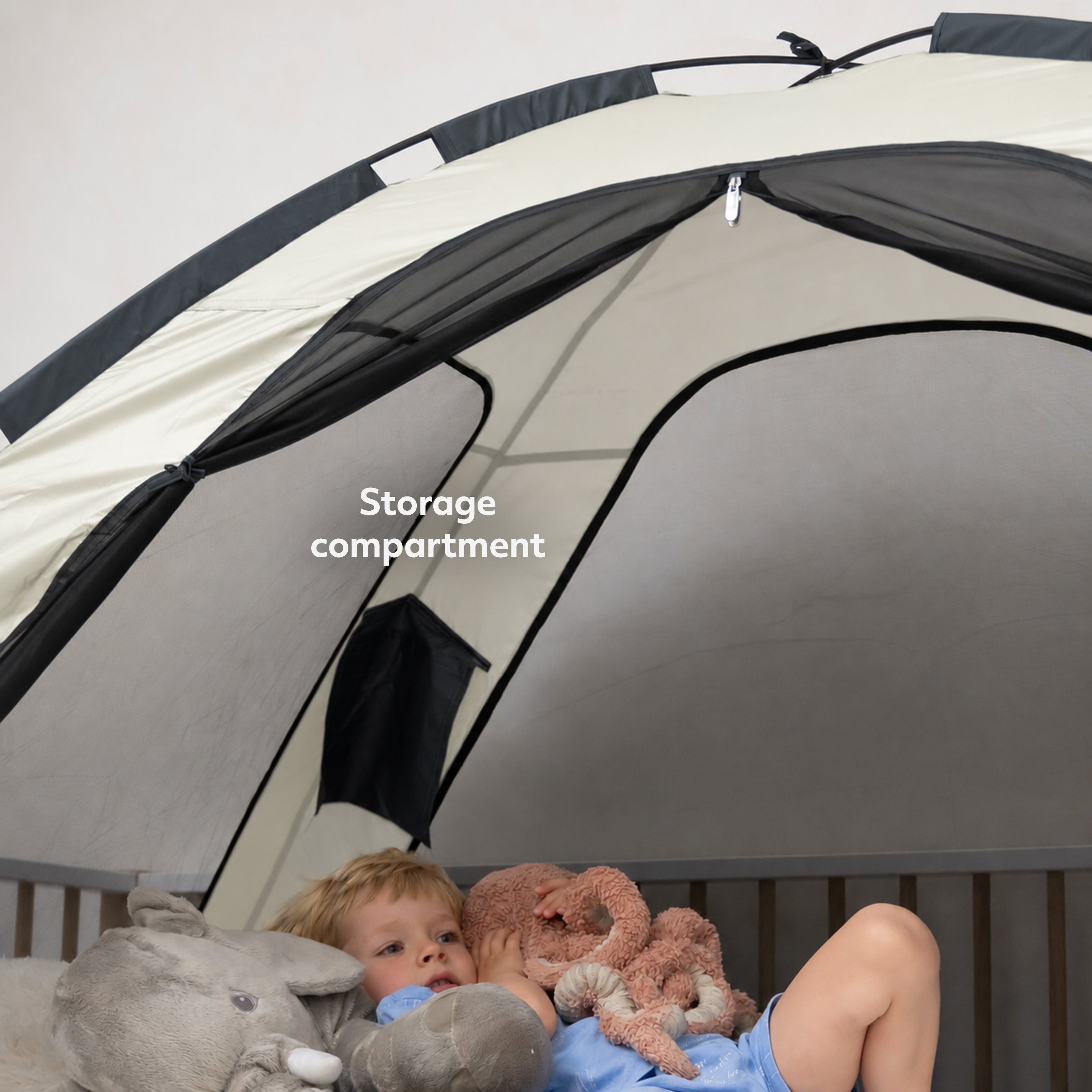 Bedtent Klamboe Ivory - 200x90cm - Hoogste kwaliteit Muggennet