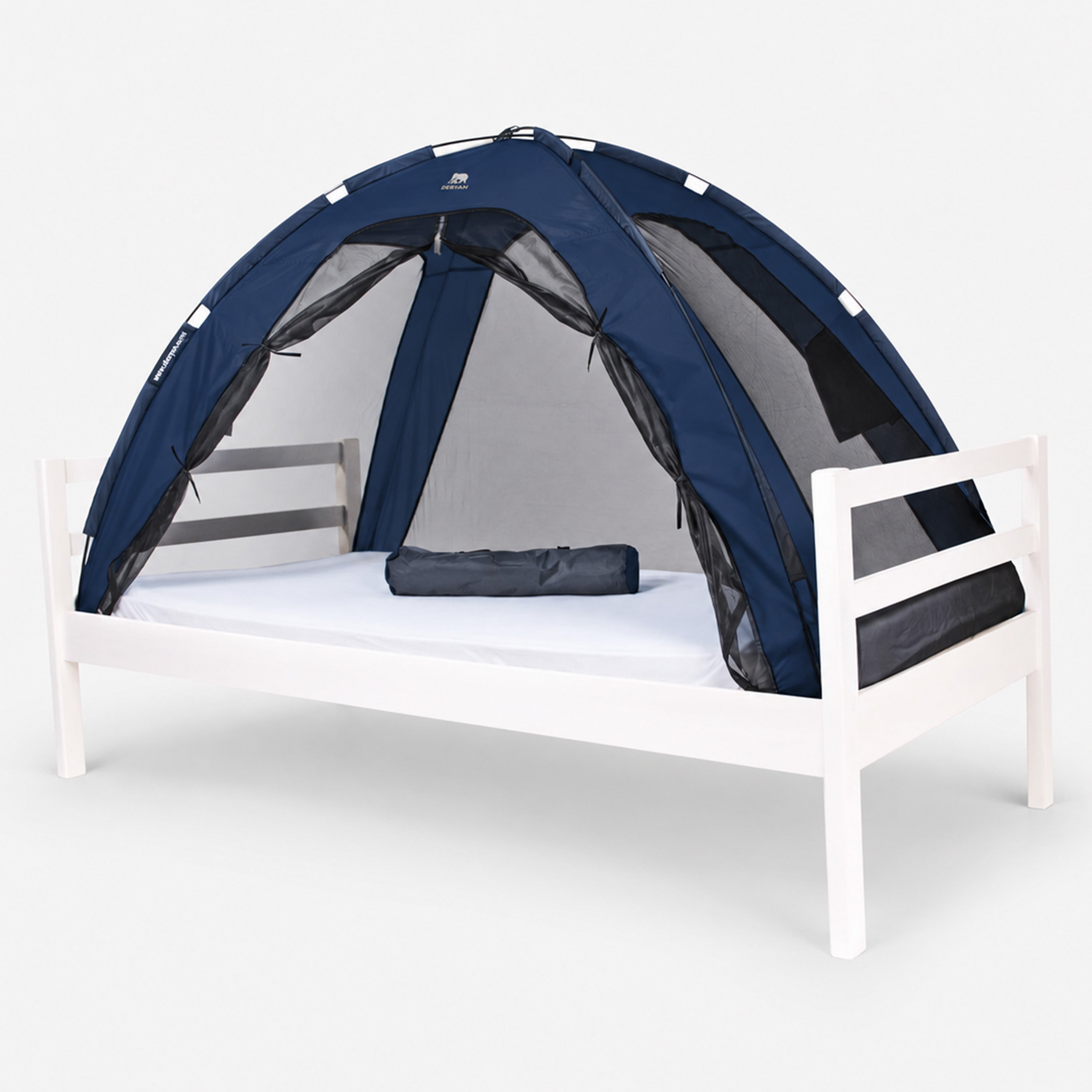 Bedtent Klamboe Navy - 200x90cm - Hoogste kwaliteit Muggennet