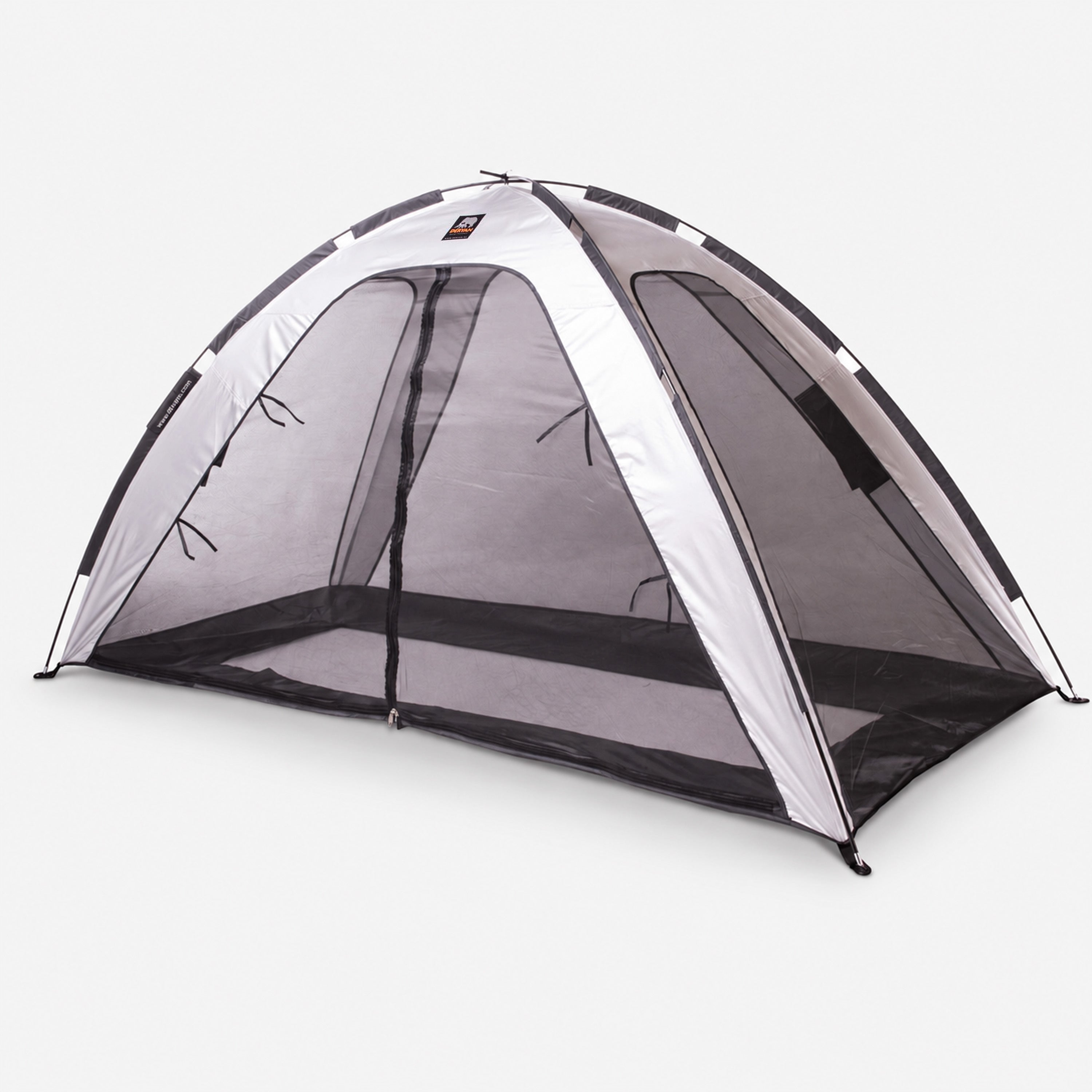 Bedtent Klamboe Zilver - 200x90cm - Hoogste kwaliteit Muggennet