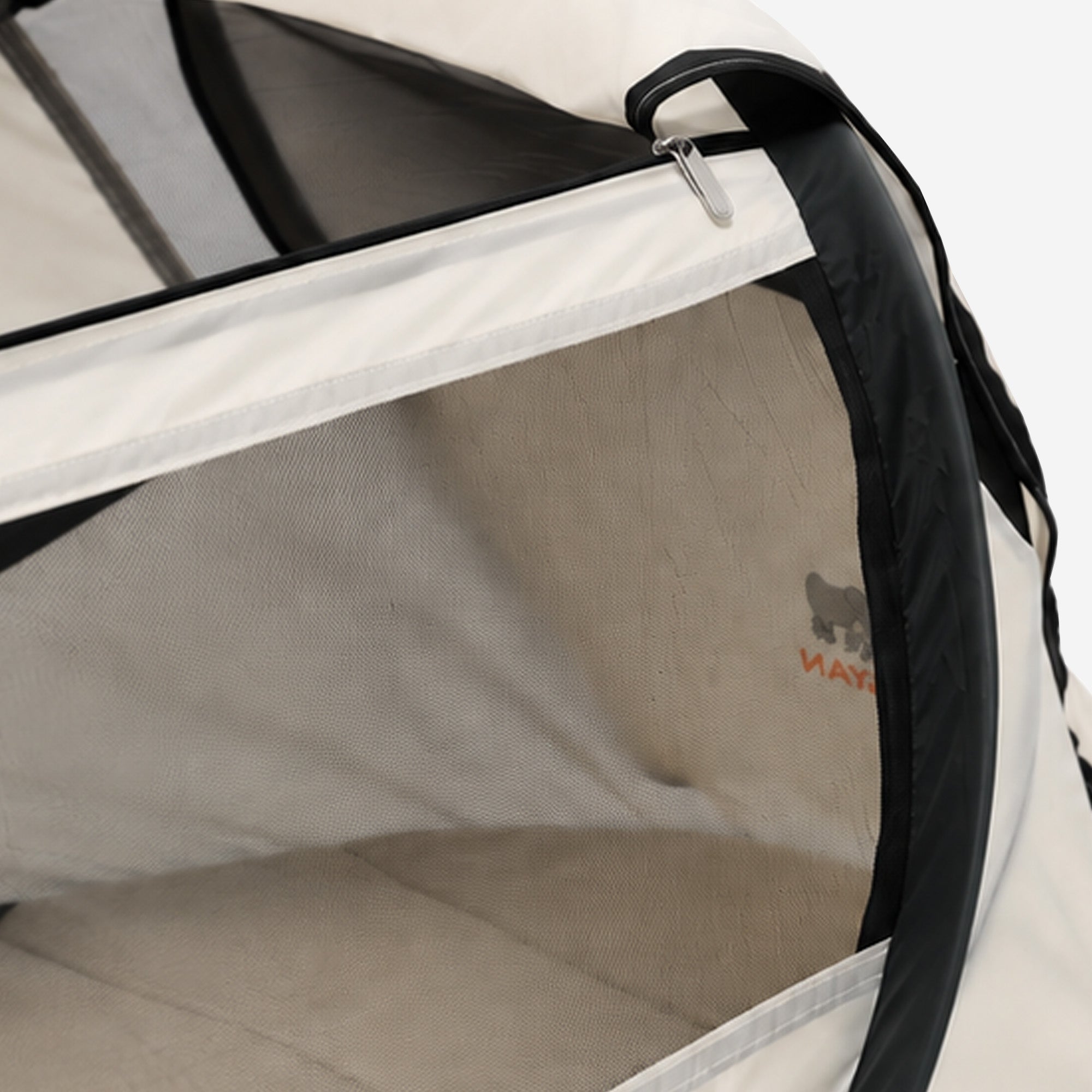 BabyBox Baby Tent Travel Cot + Mattress - Cream