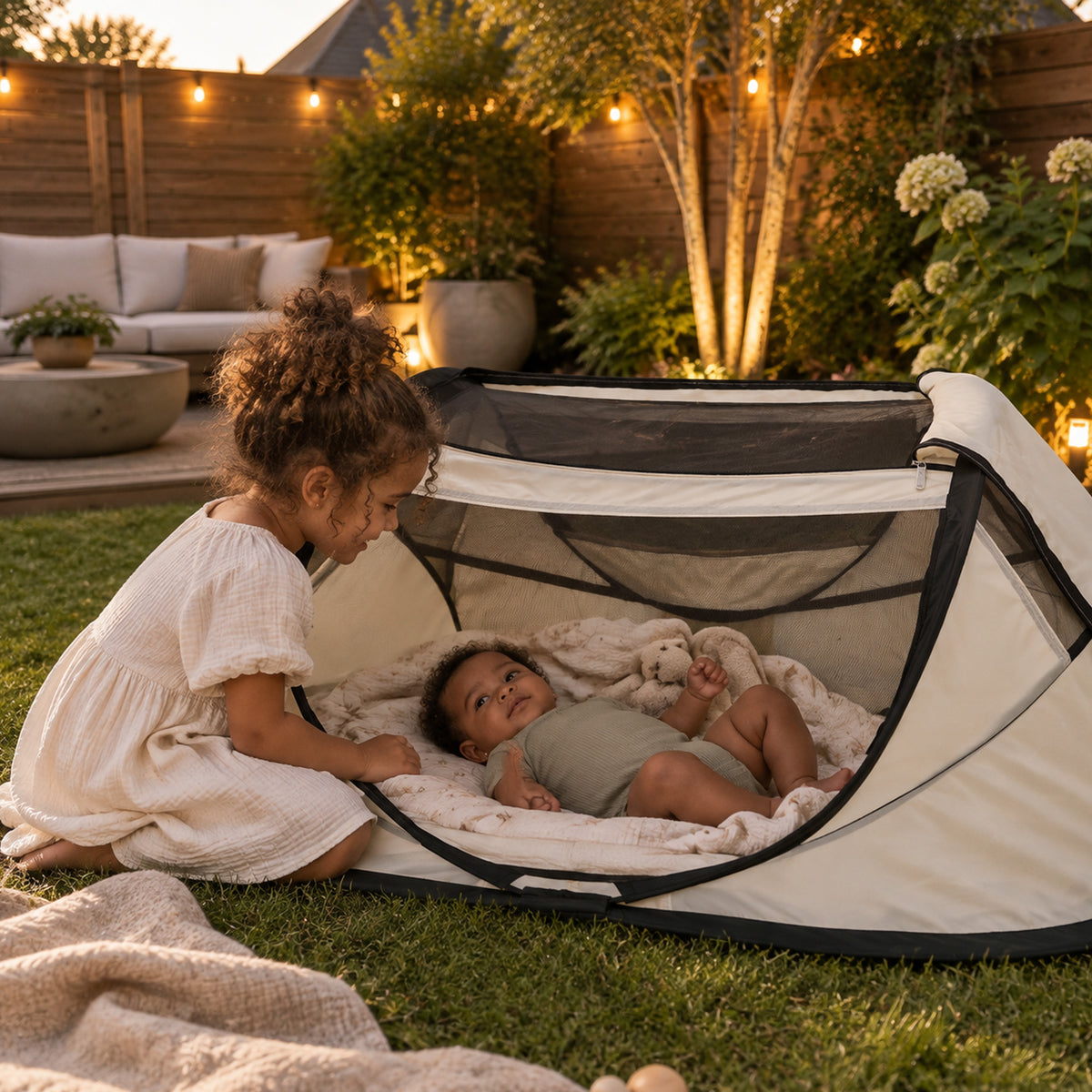 BabyBox baby tentje Campingbedje + matras - Ivory
