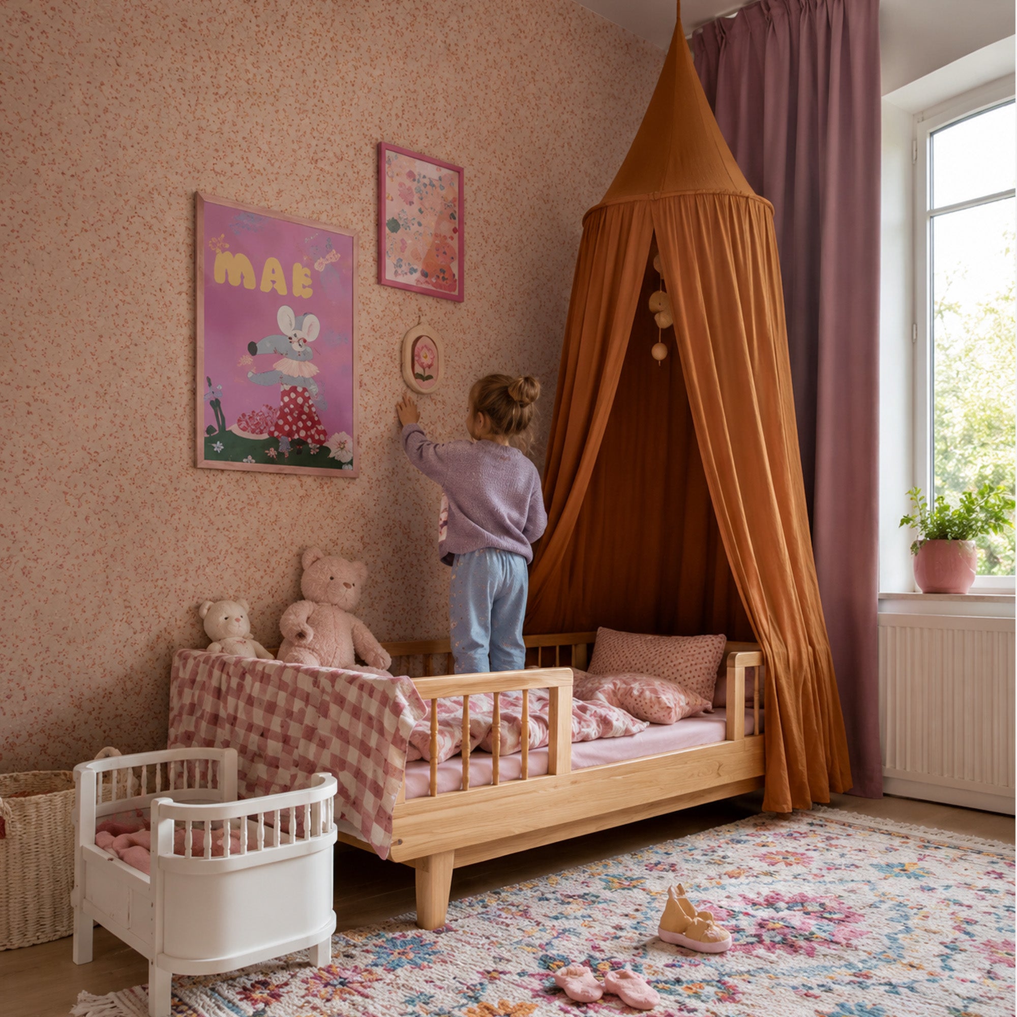 DERYAN Baby Klamboe Vintage 245cm - kinderklamboe - Hemeltje Caramel