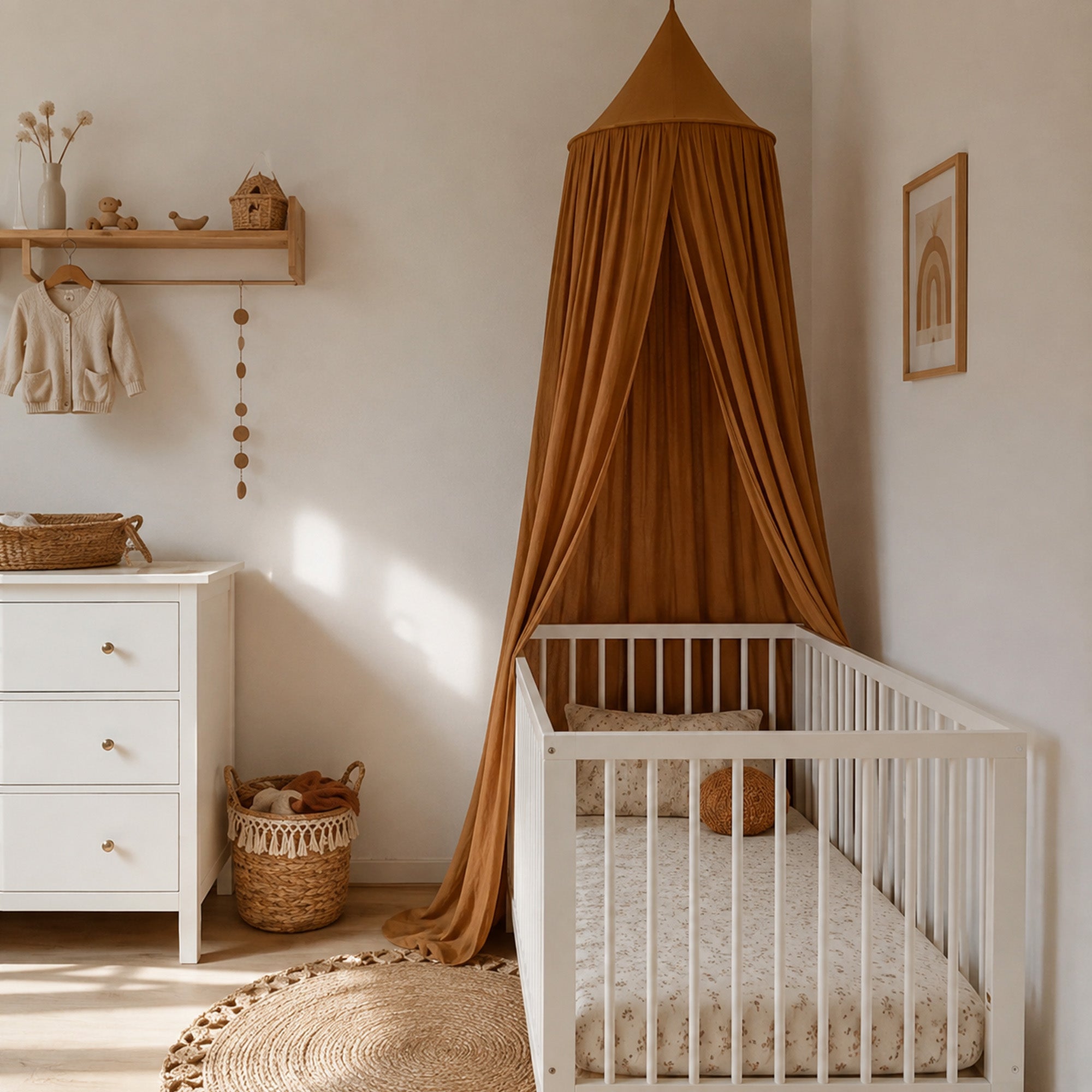 DERYAN Baby Klamboe Vintage 245cm - kinderklamboe - Hemeltje Caramel