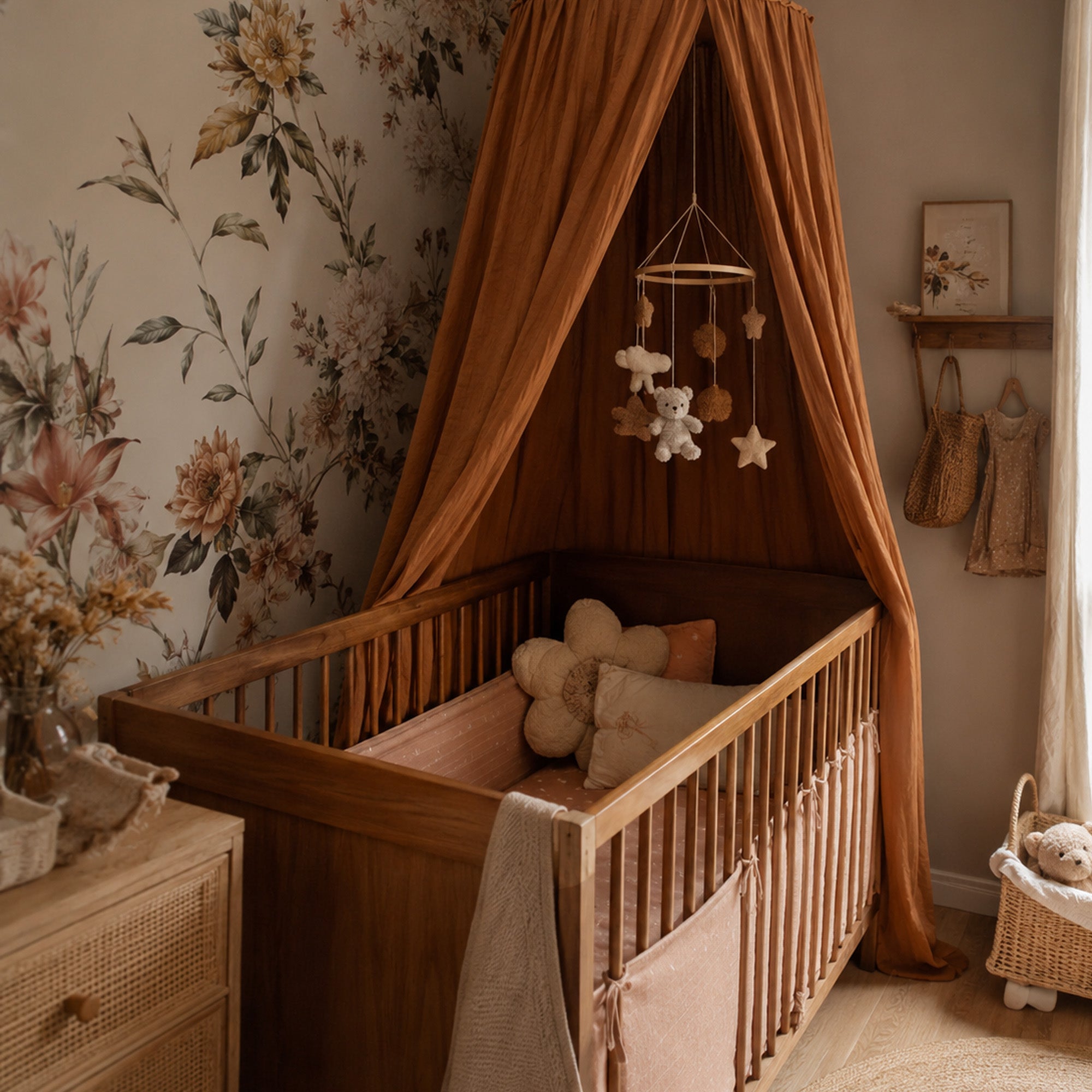 DERYAN Baby Klamboe Vintage 245cm - kinderklamboe - Hemeltje Caramel