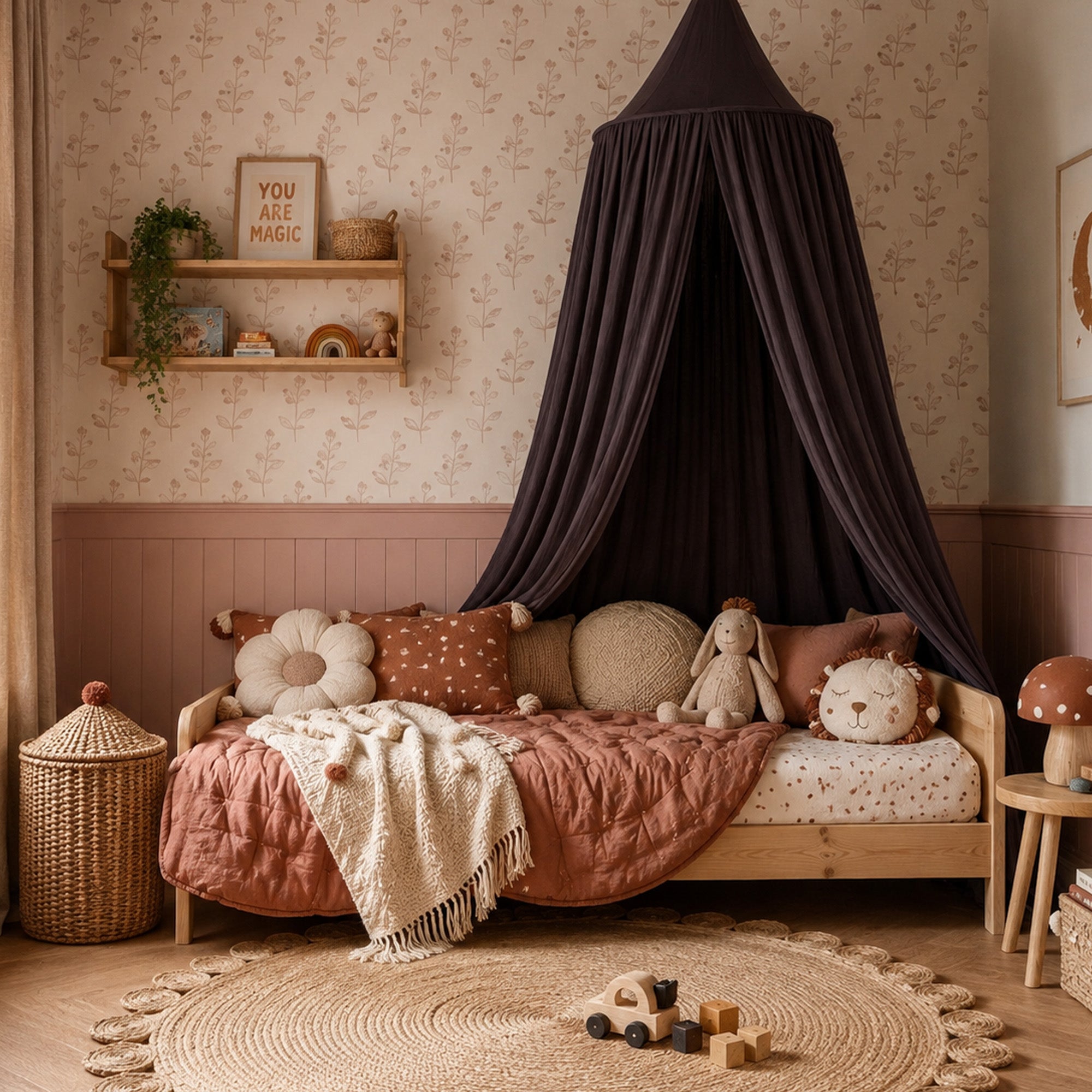 DERYAN Baby Klamboe Vintage 245cm - kinderklamboe - Hemeltje Chestnut