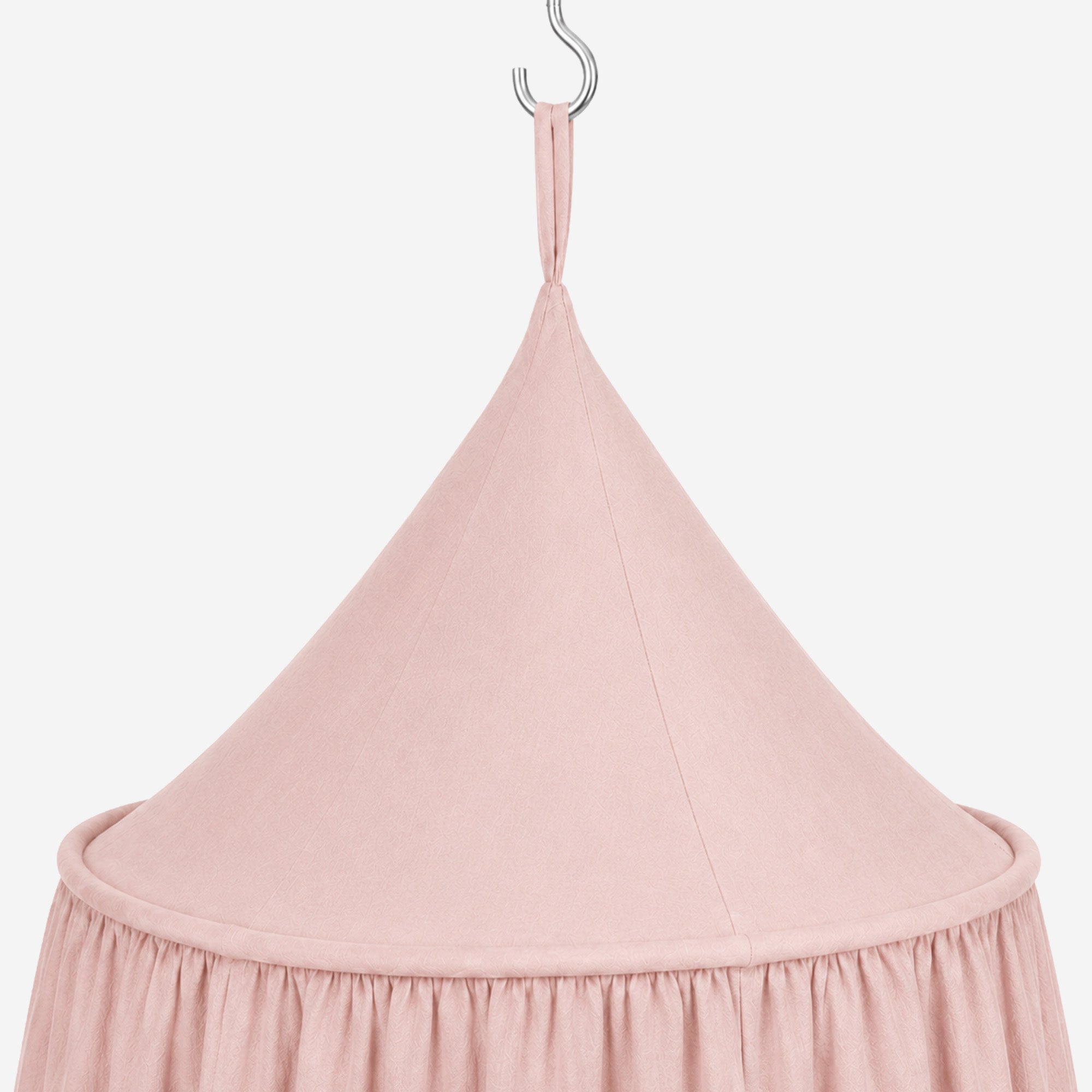 DERYAN Baby Mosquito Net Vintage 245cm - Children's Mosquito Net - Canopy Pale Pink