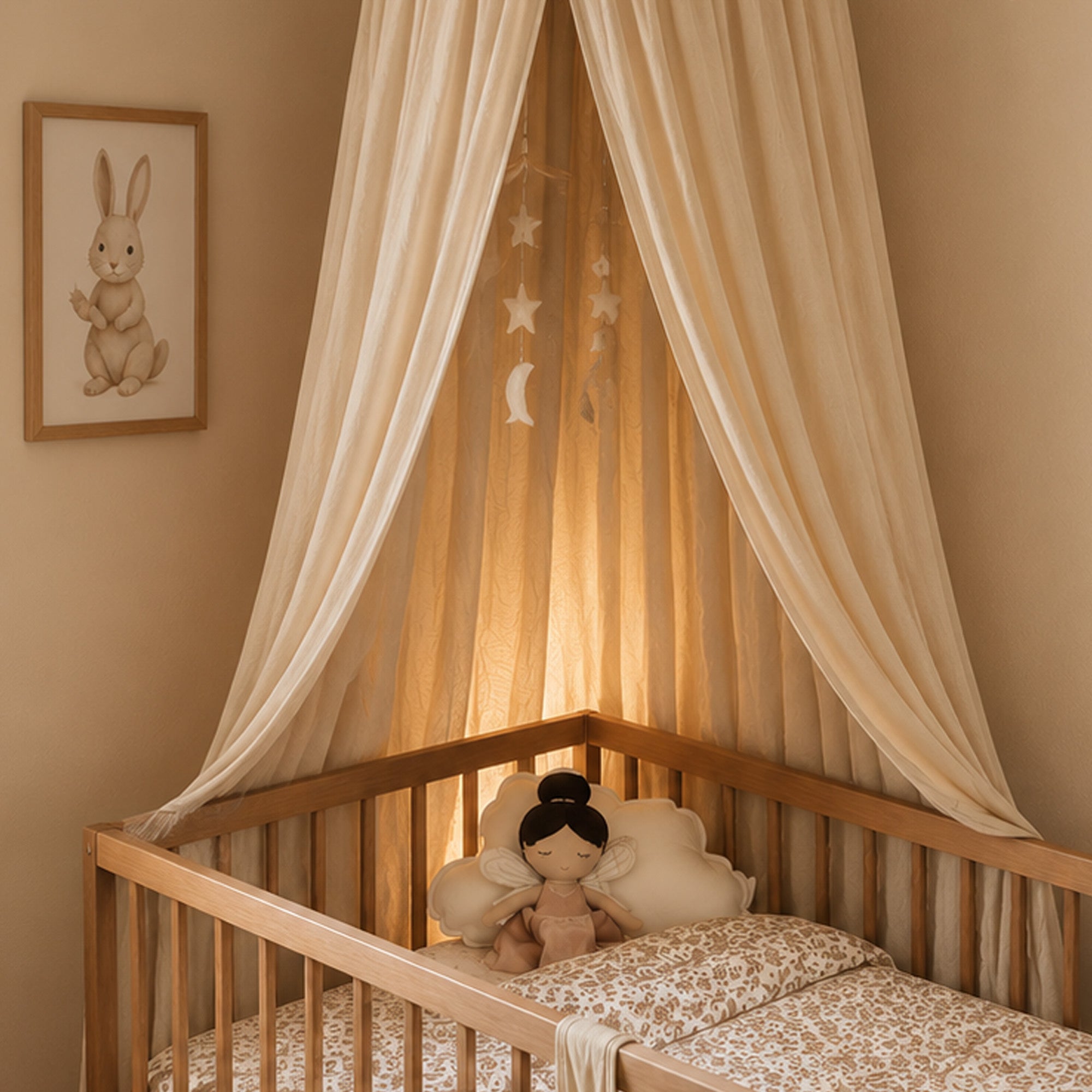 DERYAN Baby Klamboe Vintage 245cm - kinderklamboe - Hemeltje Nougat