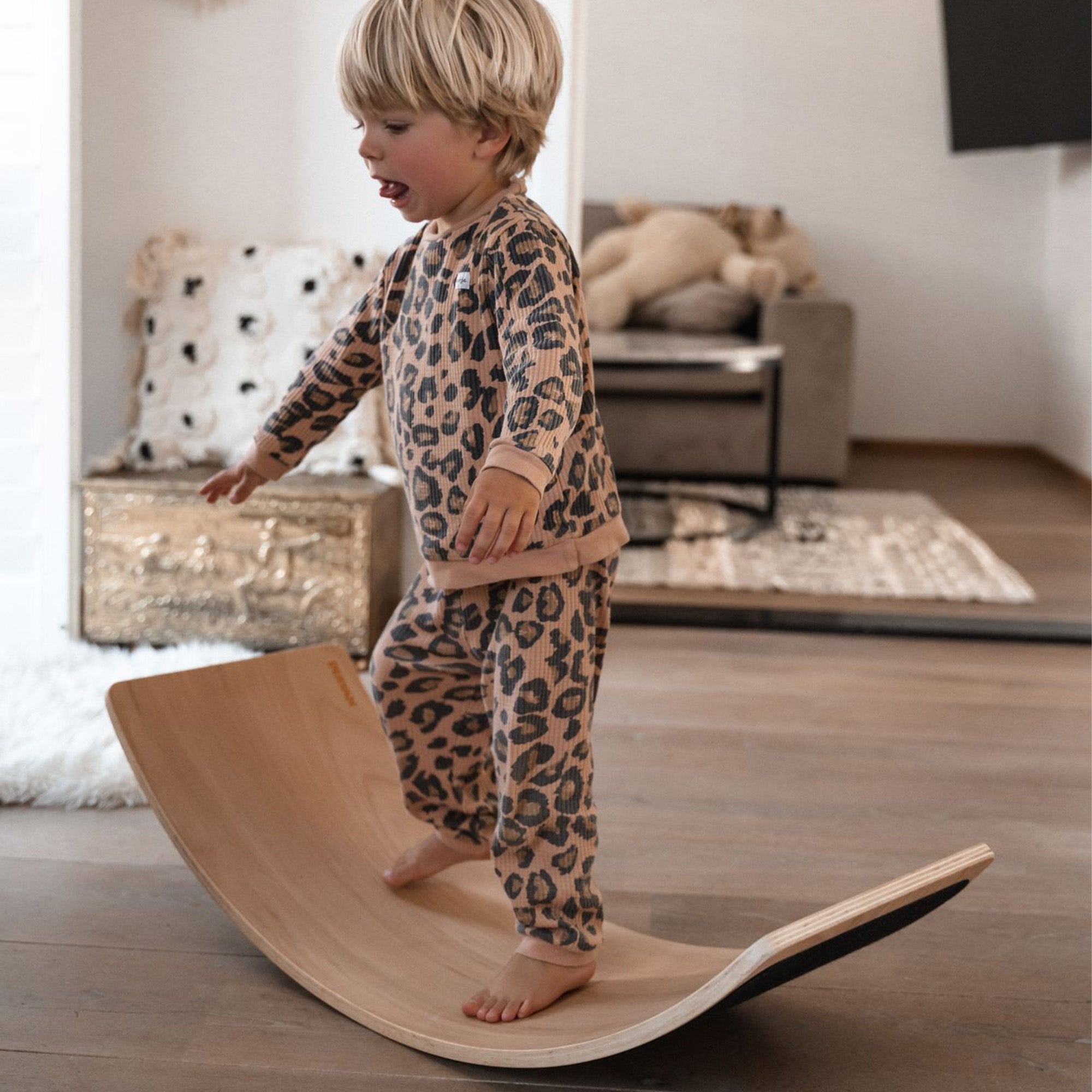 Deryan Luxe Balance board XL - Balance board - Bois de hêtre massif laqué incolore - 90cm