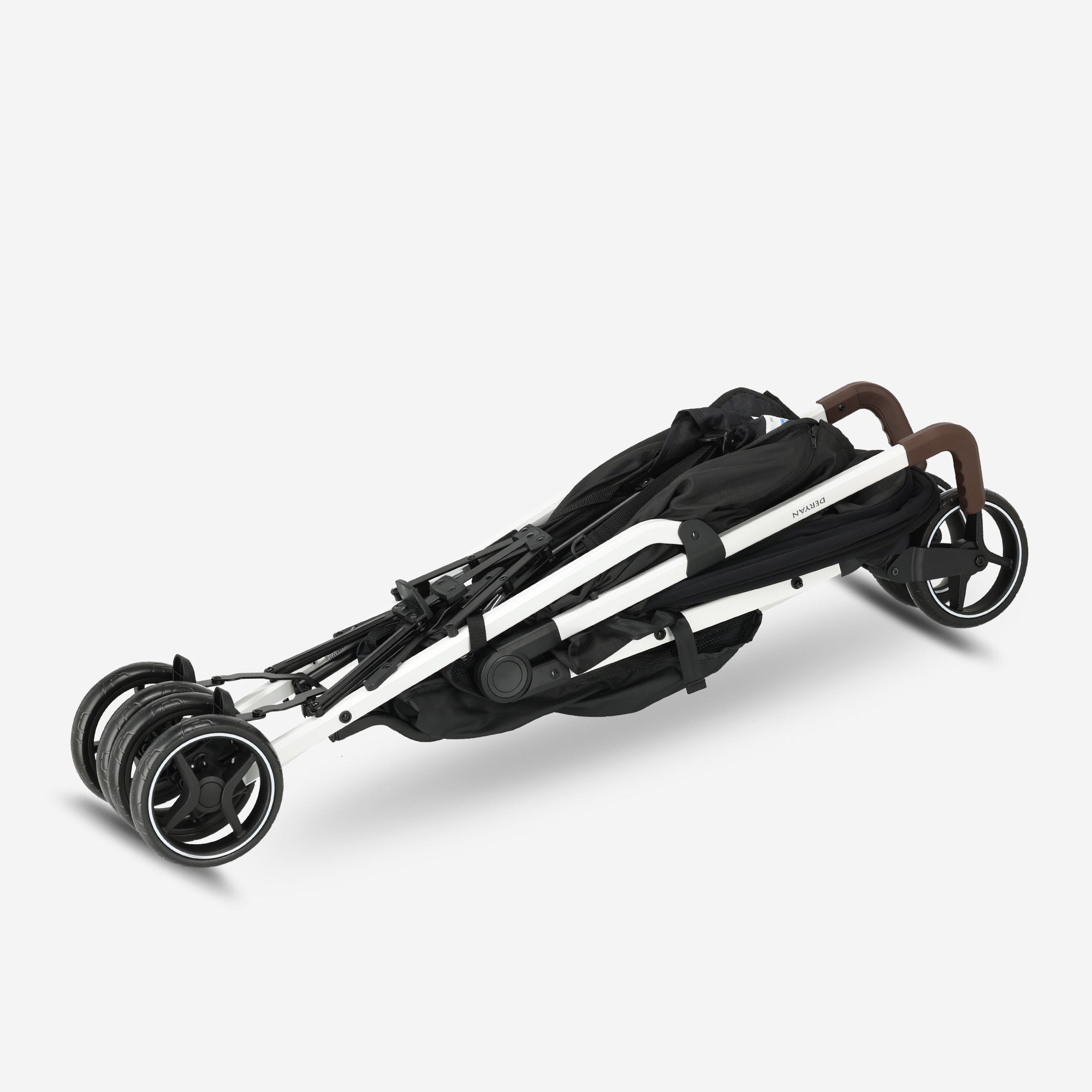 Deryan Bobbie Buggy - Paraplu Buggy - 5-Punts Gordel - Draagtas - Geschikt voor Kinderen tot 22 kg - Verstelbare rugleuning - Zwart  - Wit Frame