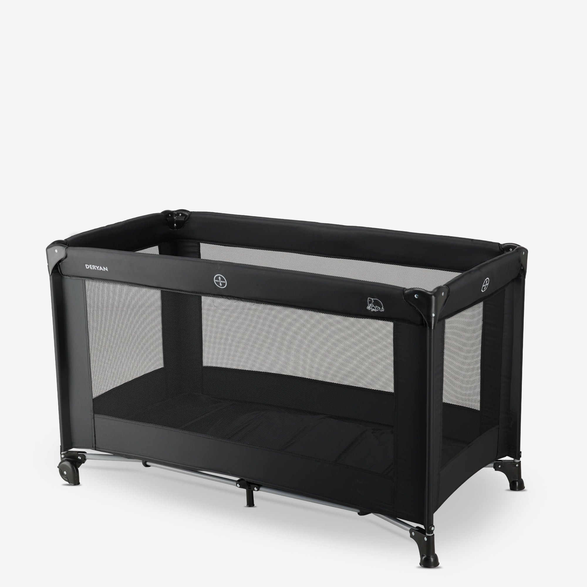 DERYAN Lit de camping Believer - 120x60cm - Noir