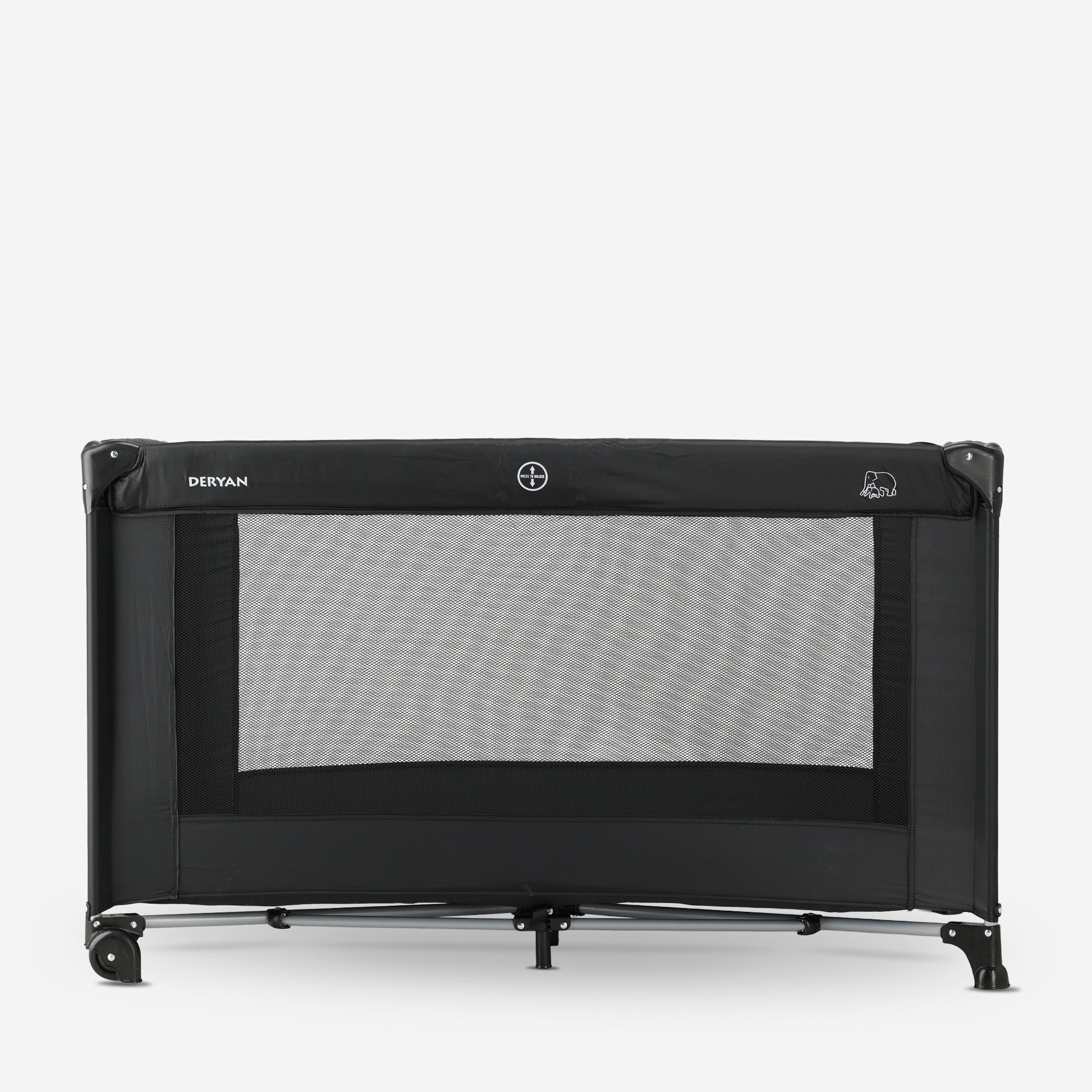 DERYAN Lit de camping Believer - 120x60cm - Noir