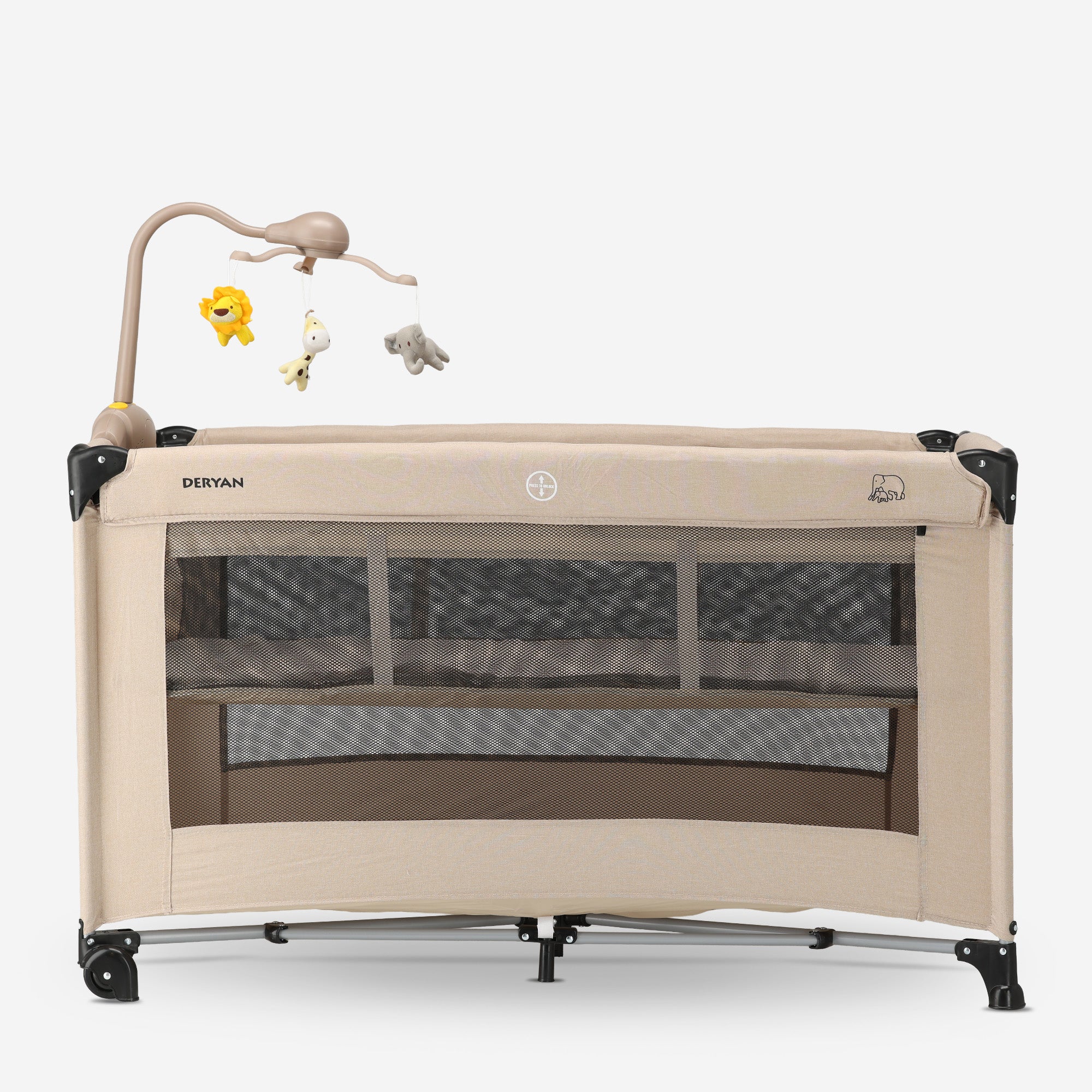 Believer Luxe Campingbed - Inclusief bodemverhoger - Nougat
