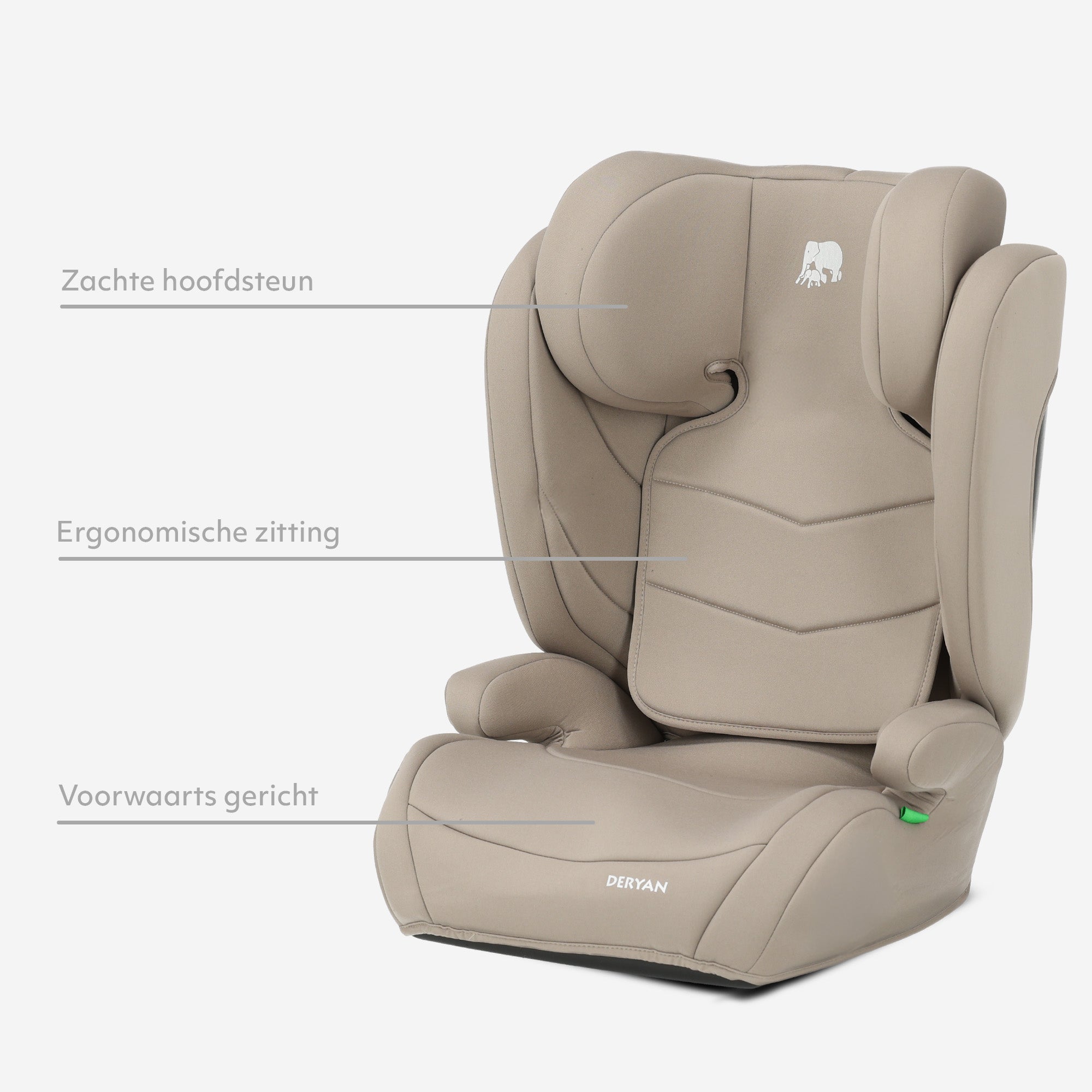 Charlie Basic i-Size Autostoel - Vanaf 3,5 jaar tot ca. 12 jaar -groep 2/3 - 100-150 cm - Nougat