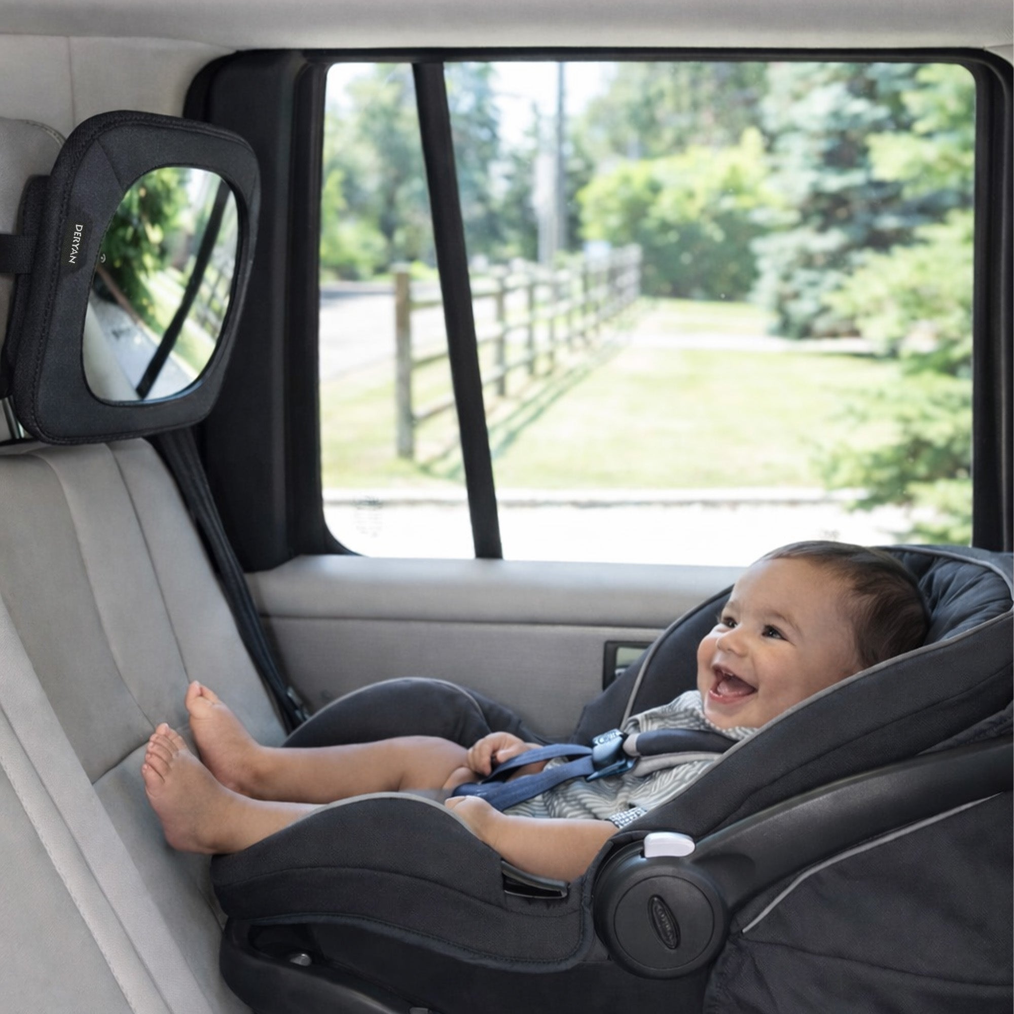 Rétroviseur de voiture Deryan Noir