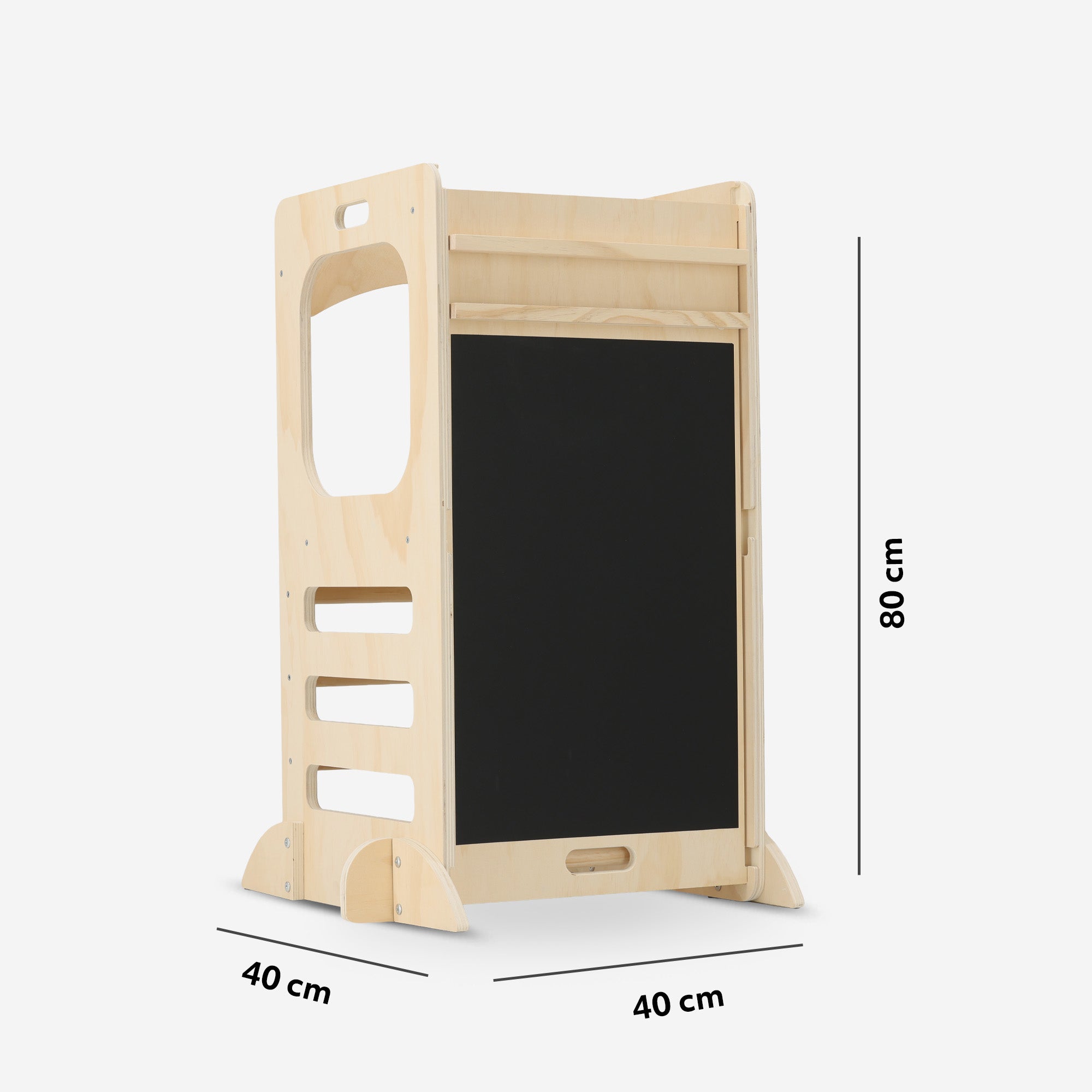Luxe 4-in-1 Leertoren - Klimtoren met Glijbaan en Krijtbord