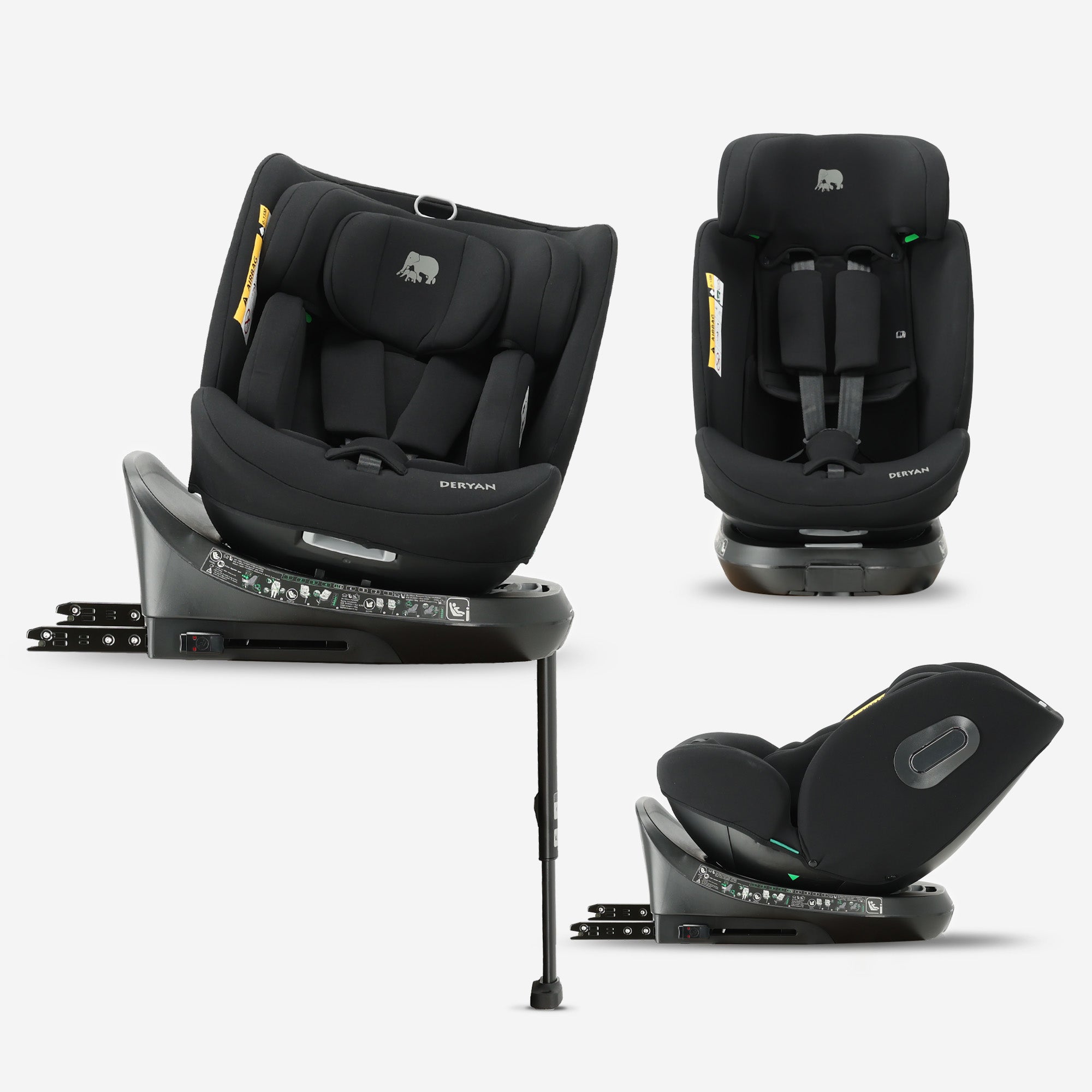 Deryan Carly Luxe i-Size Autostoel - 0-36kg - Isofix + steunpoot - 360 draaibaar