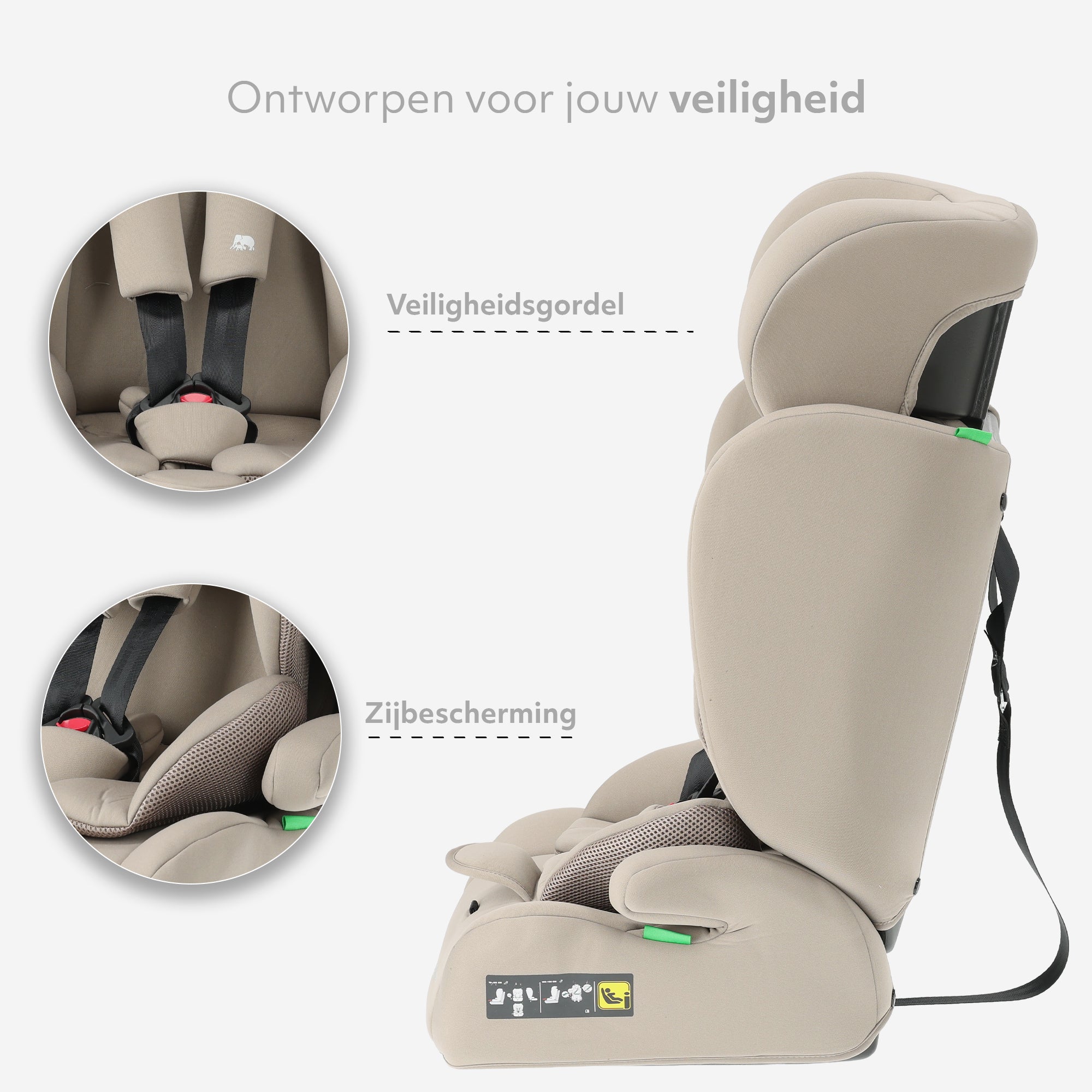 Carter Basic i-Size Autostoel 76-150 cm - 9-36 kg - Nougat