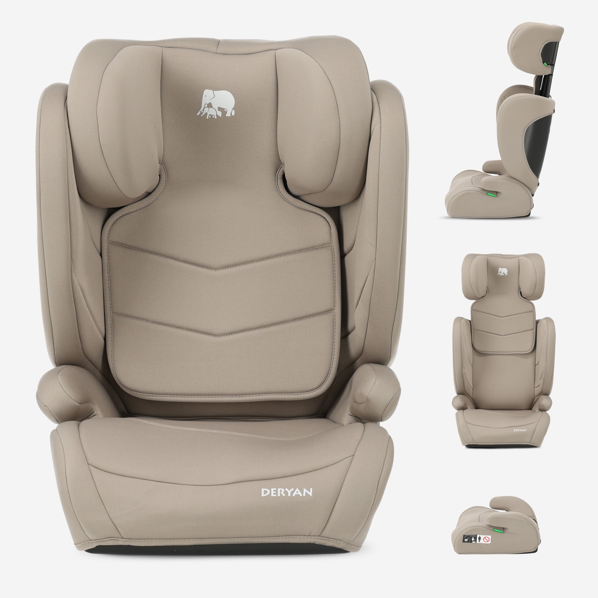 Charlie Basic i-Size Autostoel - Vanaf 3,5 jaar tot ca. 12 jaar -groep 2/3 - 100-150 cm - Nougat