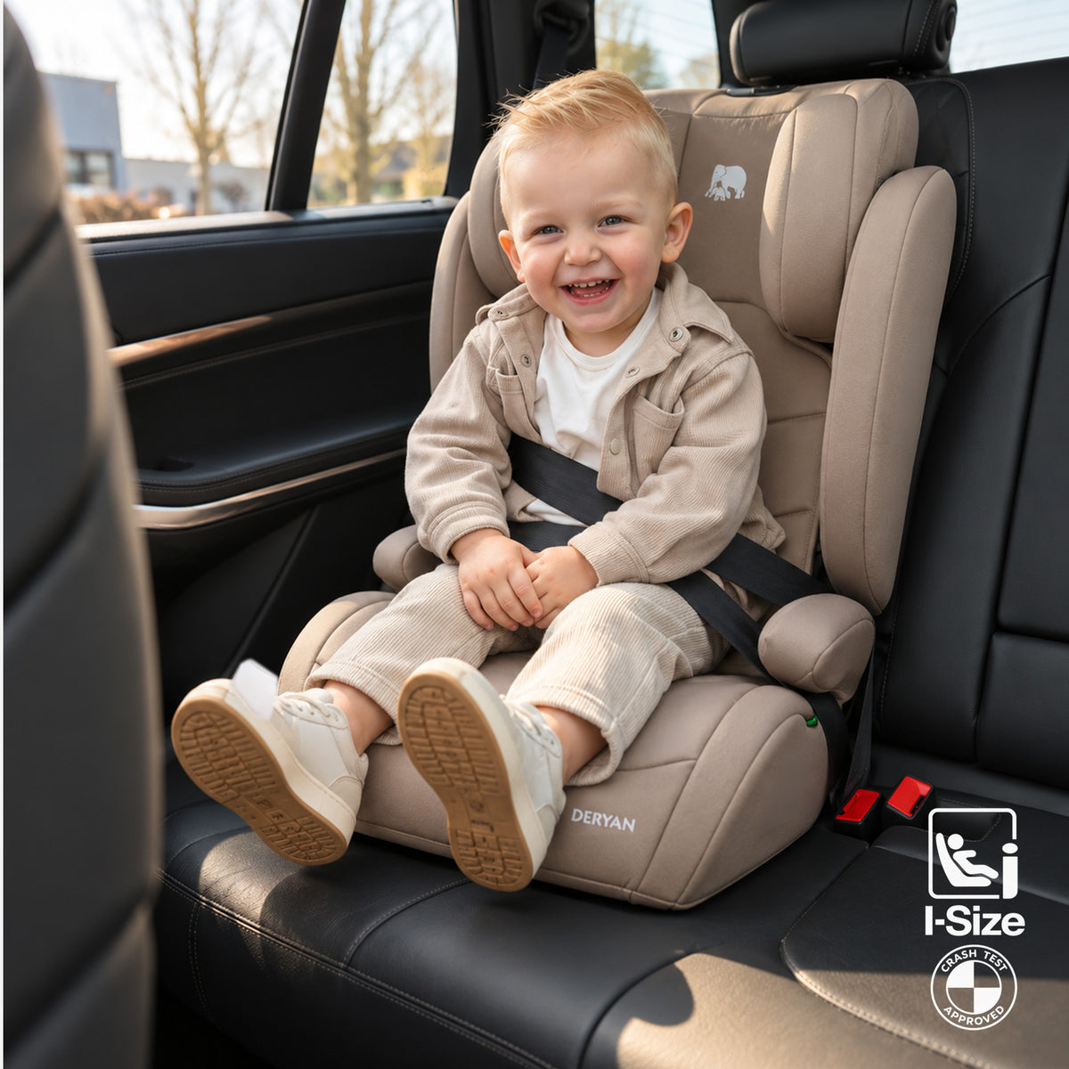 Charlie Basic i-Size Autostoel - Vanaf 3,5 jaar tot ca. 12 jaar -groep 2/3 - 100-150 cm - Truffle Nougat