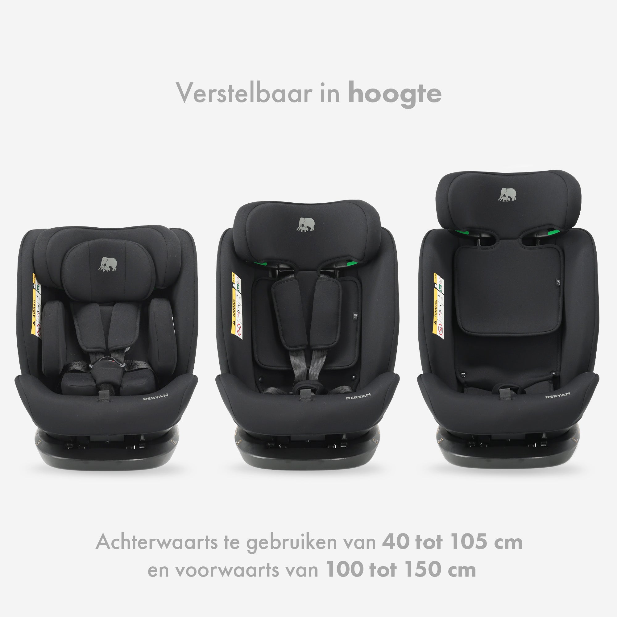 Clyde I-Size Autostoel - Geschikt vanaf 40 tot 150 cm - Groep 0/1/2/3 - Te bevestigen met gordel