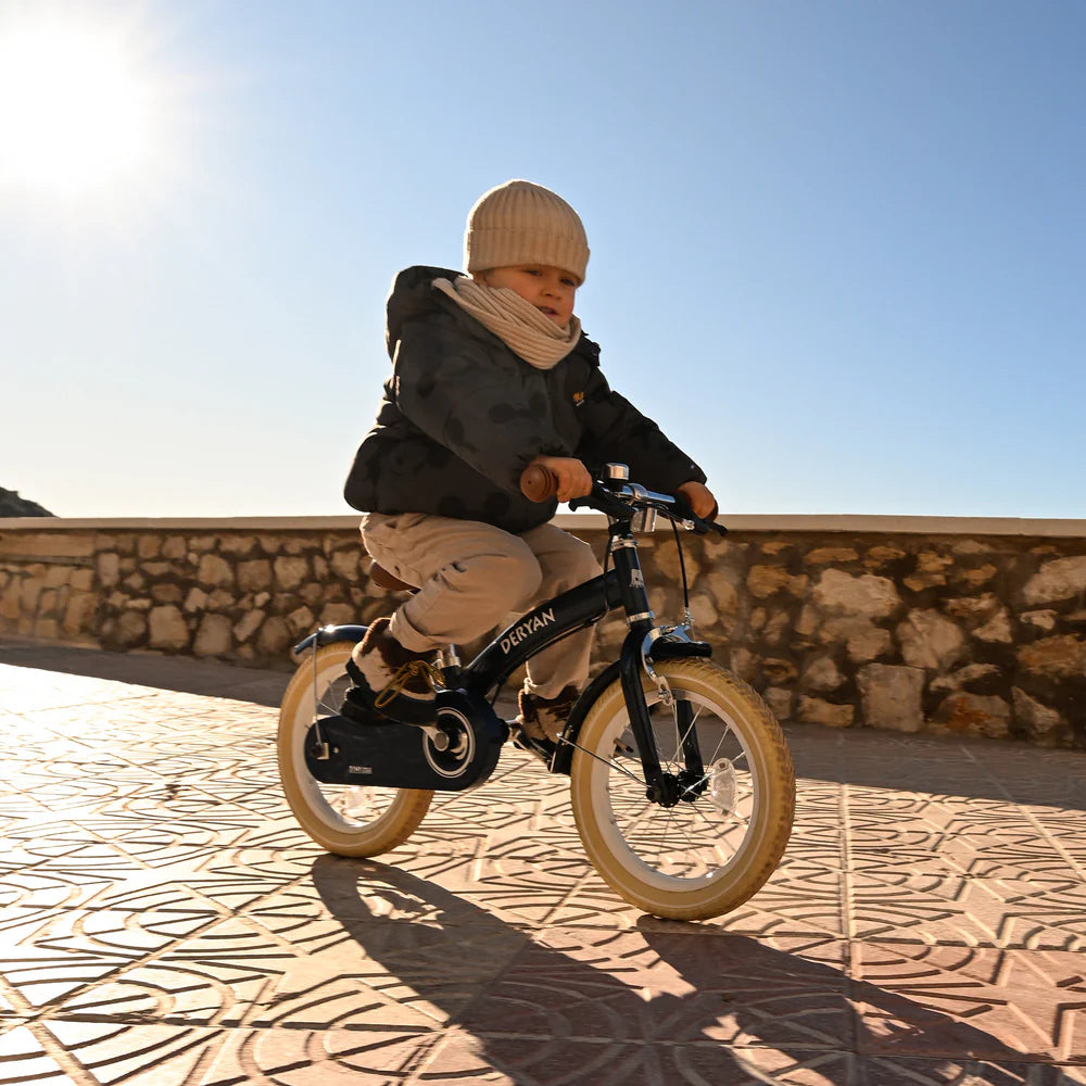 Deryan Luxe Kinderfiets 12 inch - 3 in 1 - loopfiets Blauw