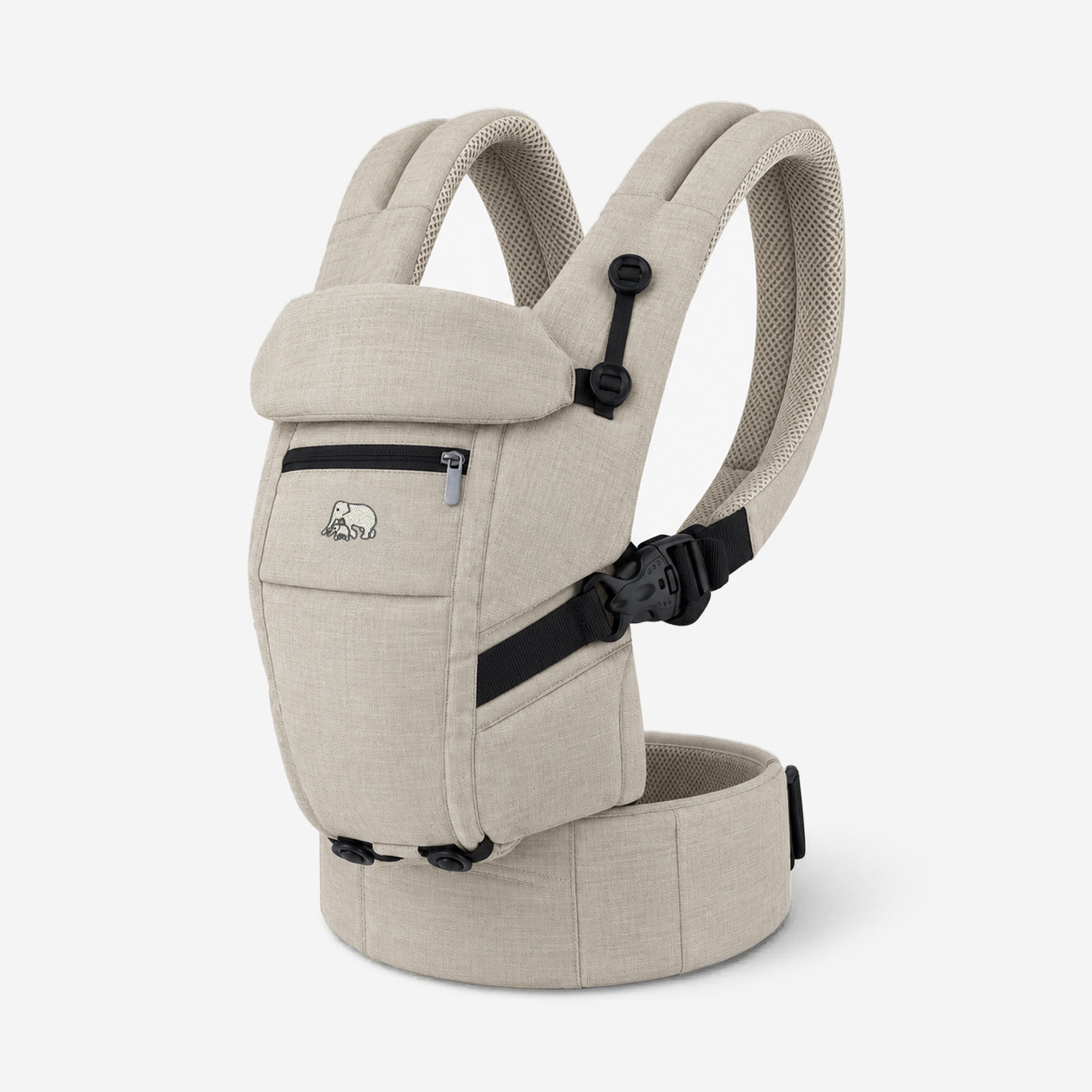 Deryan Ergonomische Draagzak - Buikdrager 4-in-1 - Cream