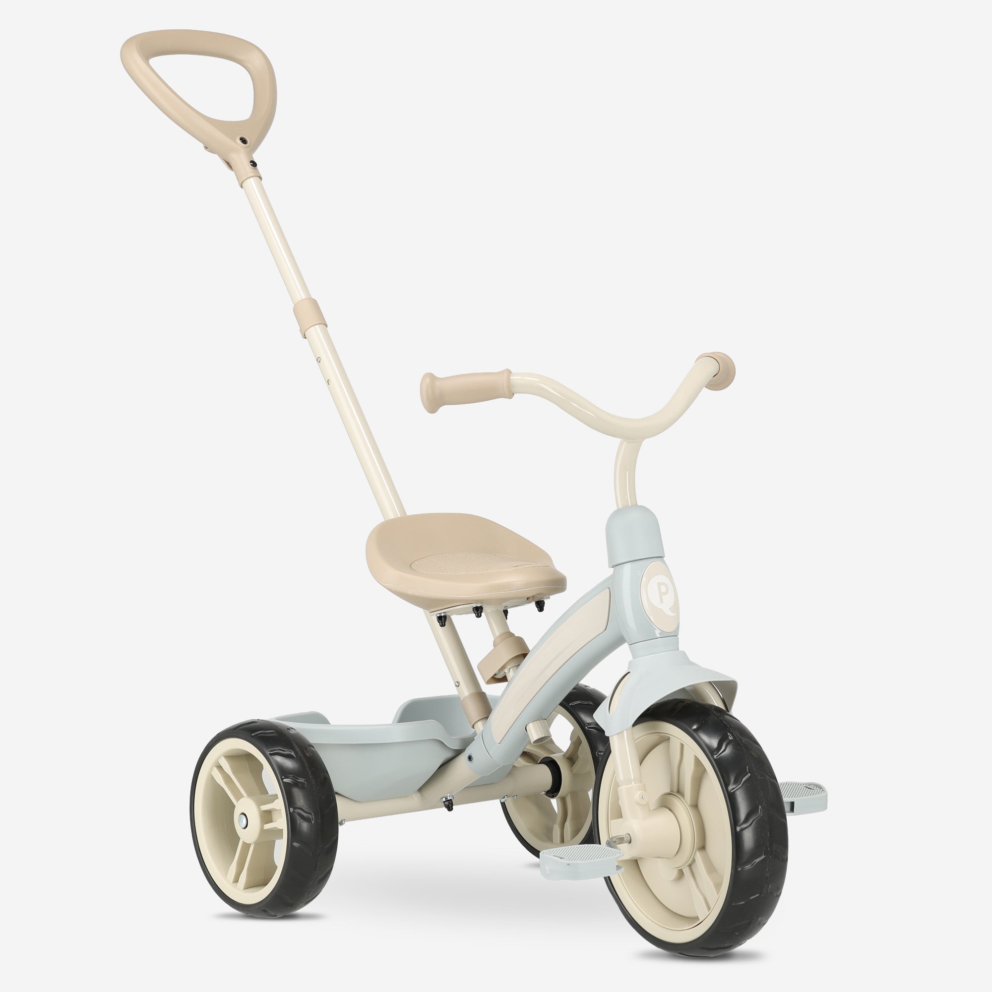 QPlay Elite Pro Luxe Driewieler met duwstang - Blauw