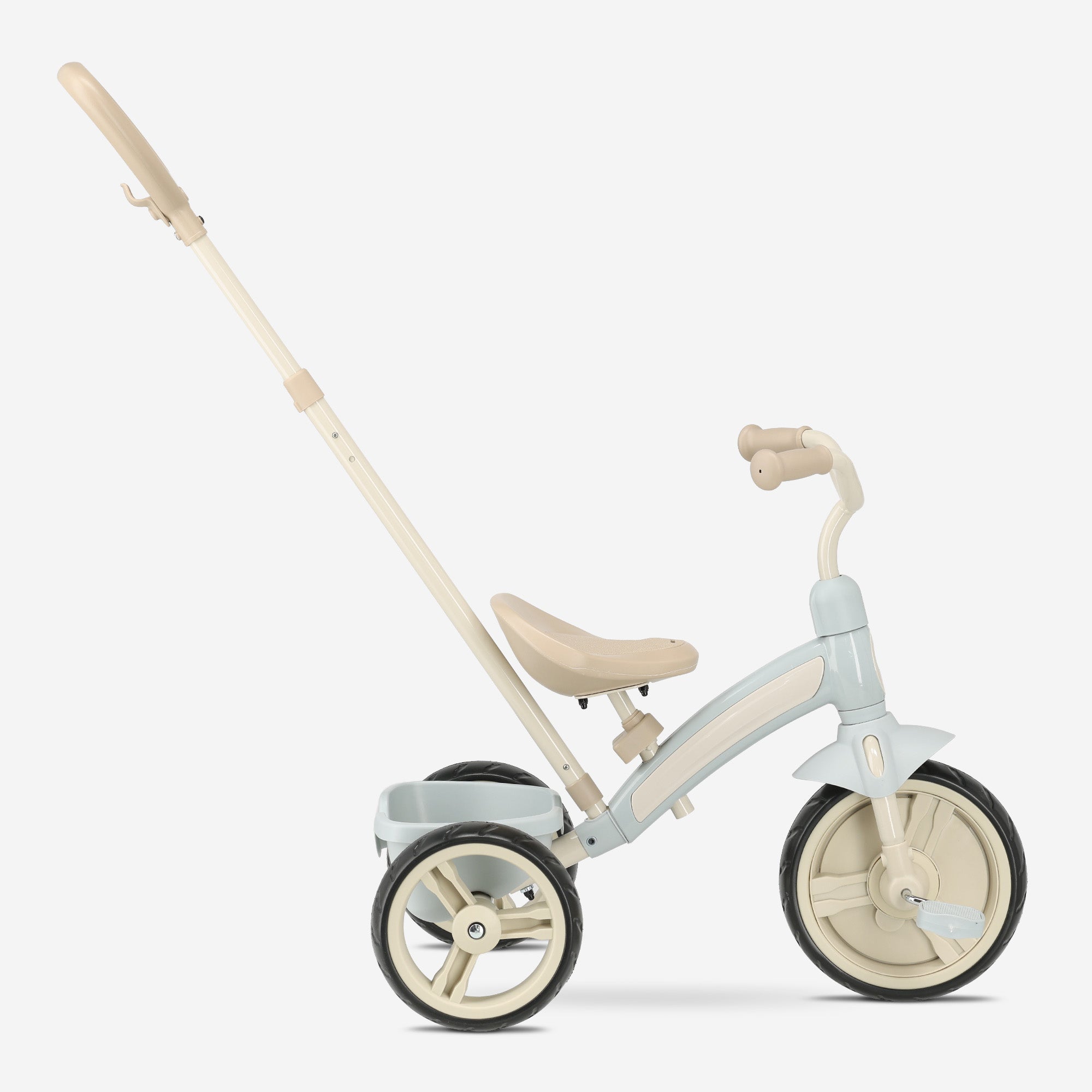 QPlay Elite Pro Luxe Driewieler met duwstang - Blauw