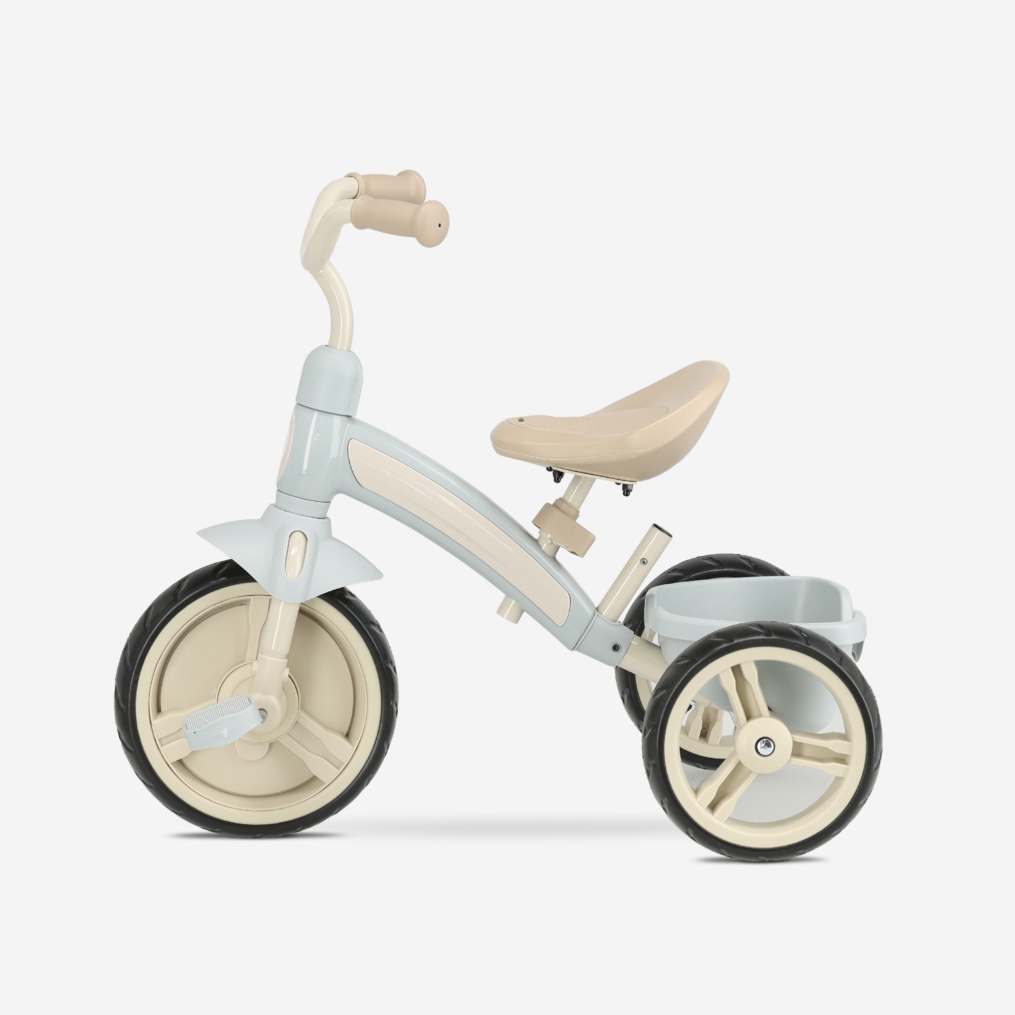 QPlay Elite Pro Luxe Driewieler met duwstang - Blauw