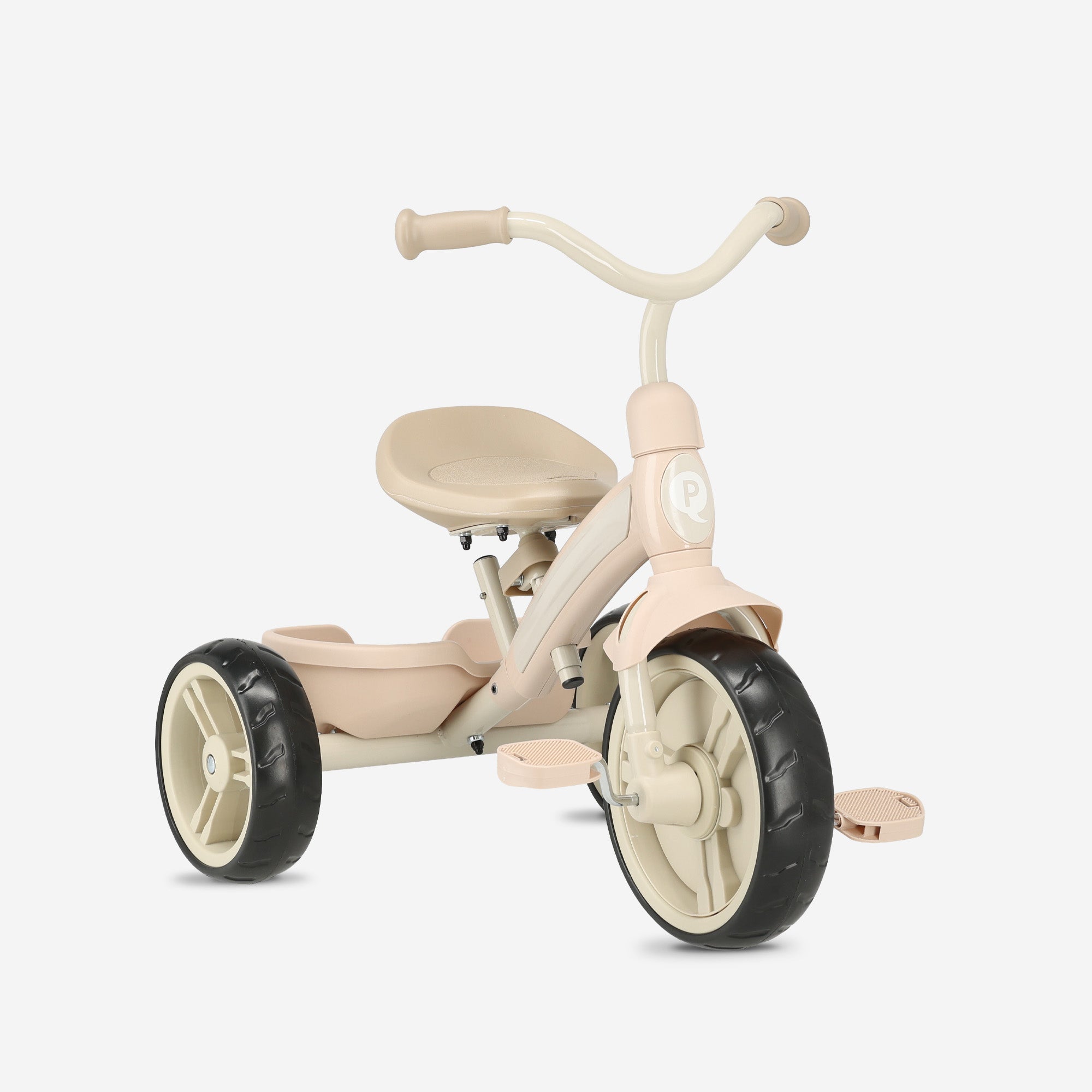 QPlay Elite Pro Luxe Driewieler met duwstang - Roze