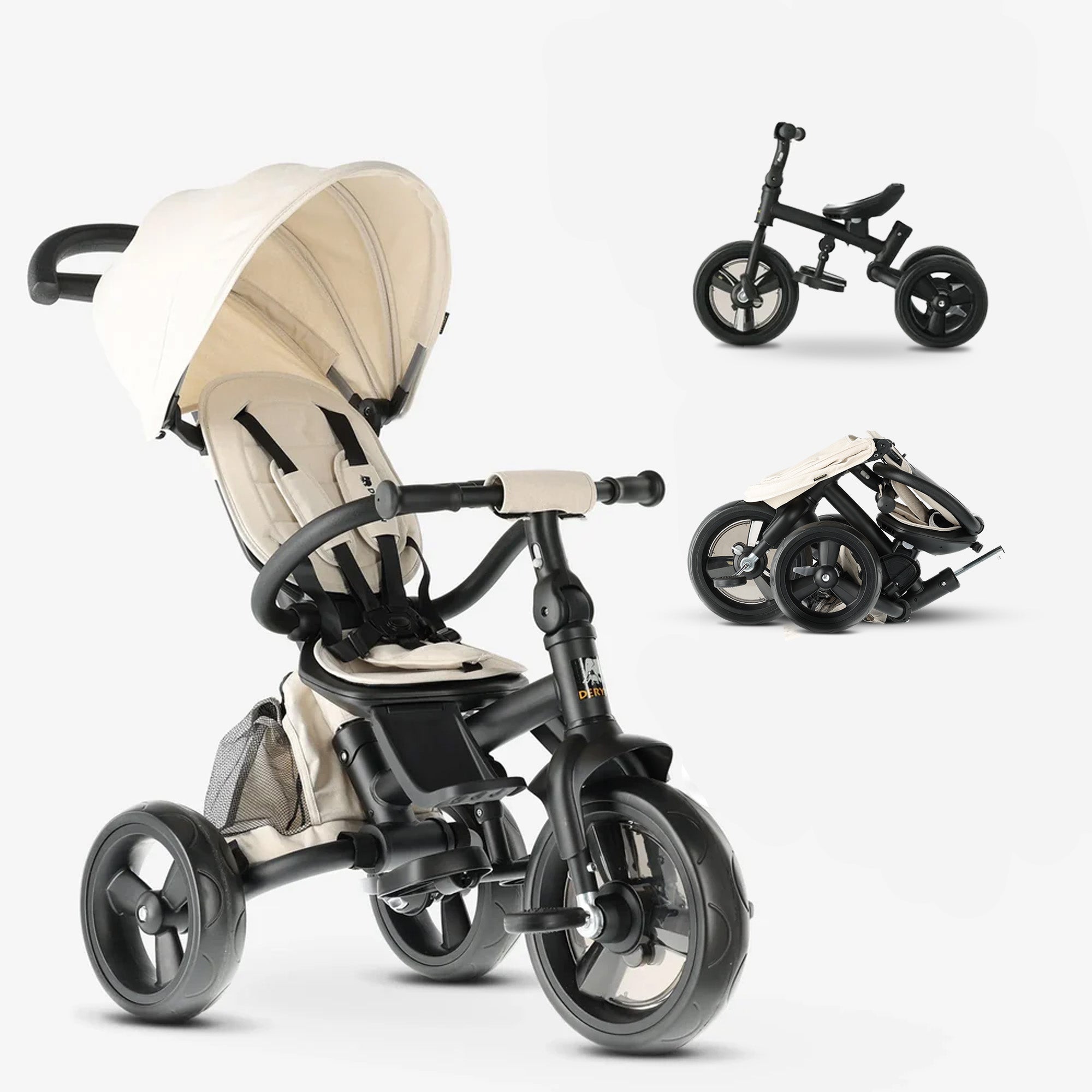 DERYAN Tricycle explorateur crème