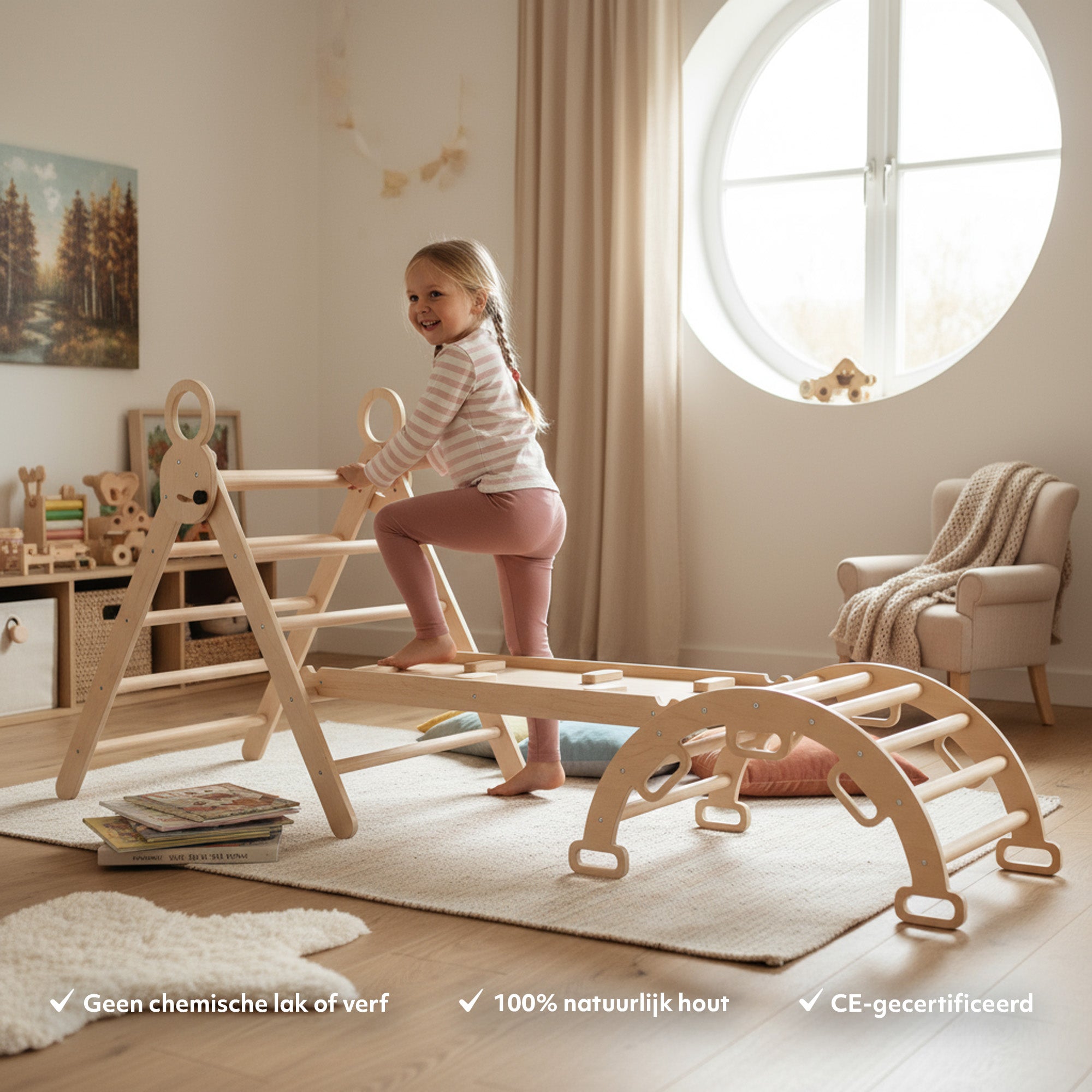 Deryan Luxe Opvouwbare Driehoek met Klimboog en Helling met Klimrek/Glijbaan