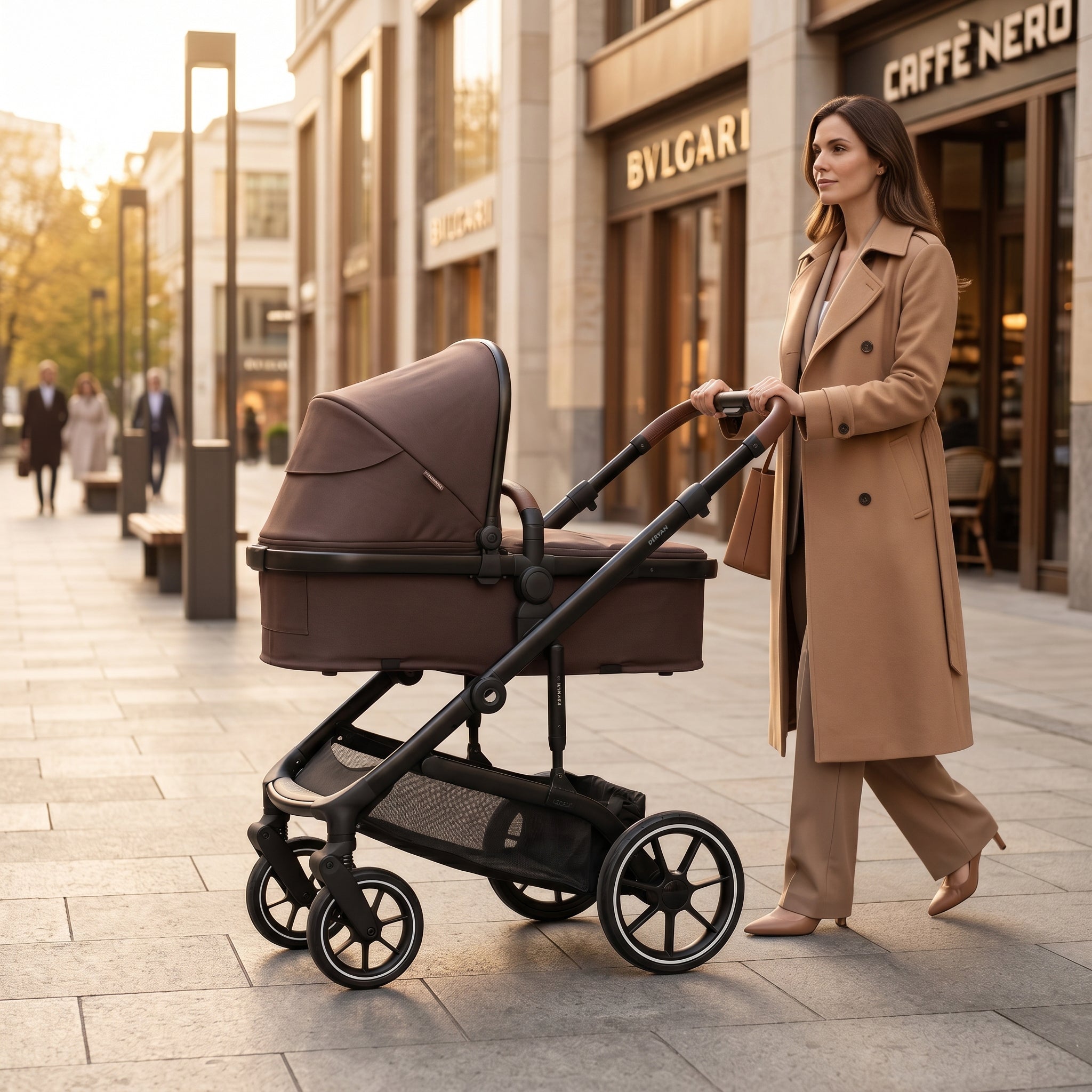 Noa 3-in-1 Kinderwagen Chocolate Brown