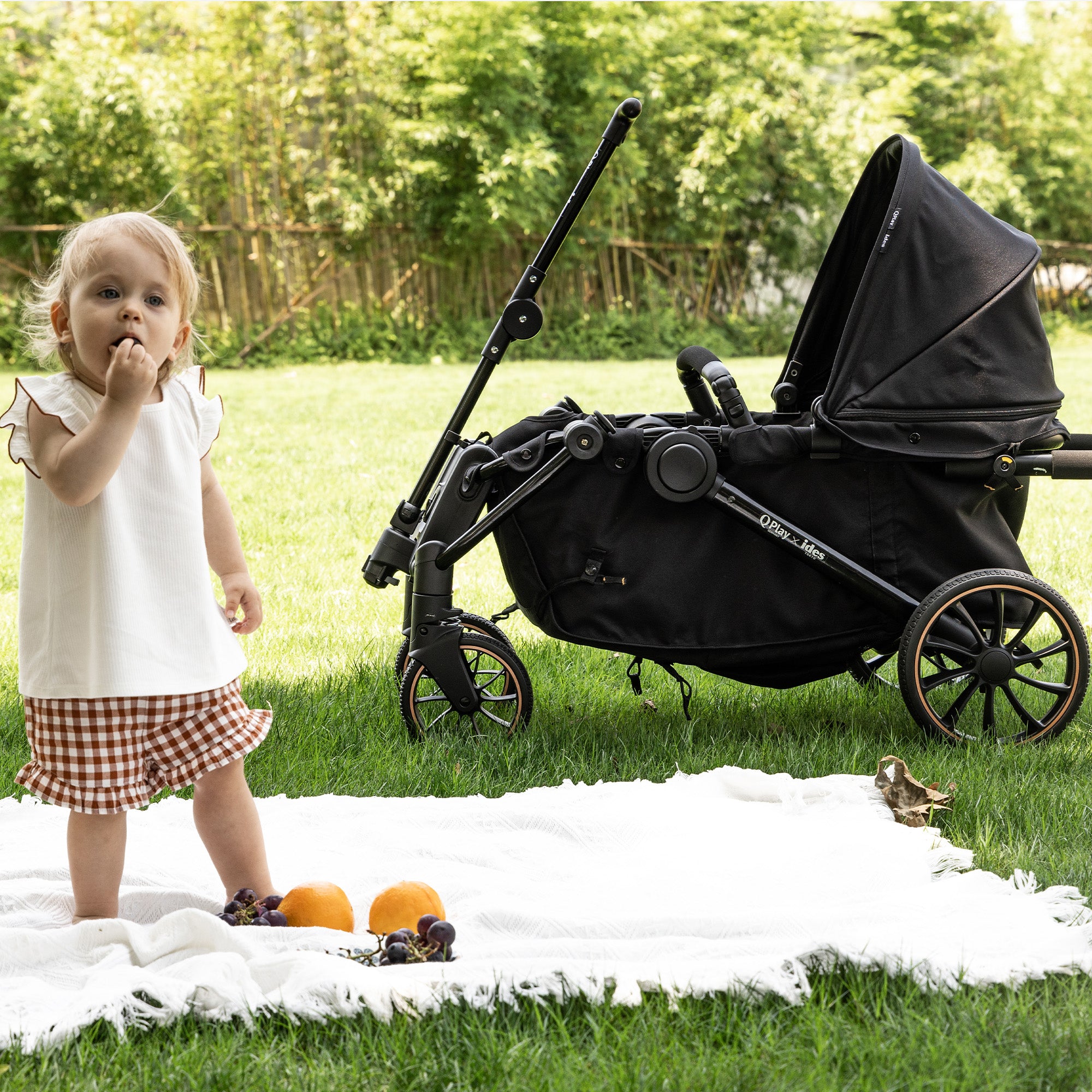 Qplay Go Cargo Kinderwagen & Bolderkar - Zwart