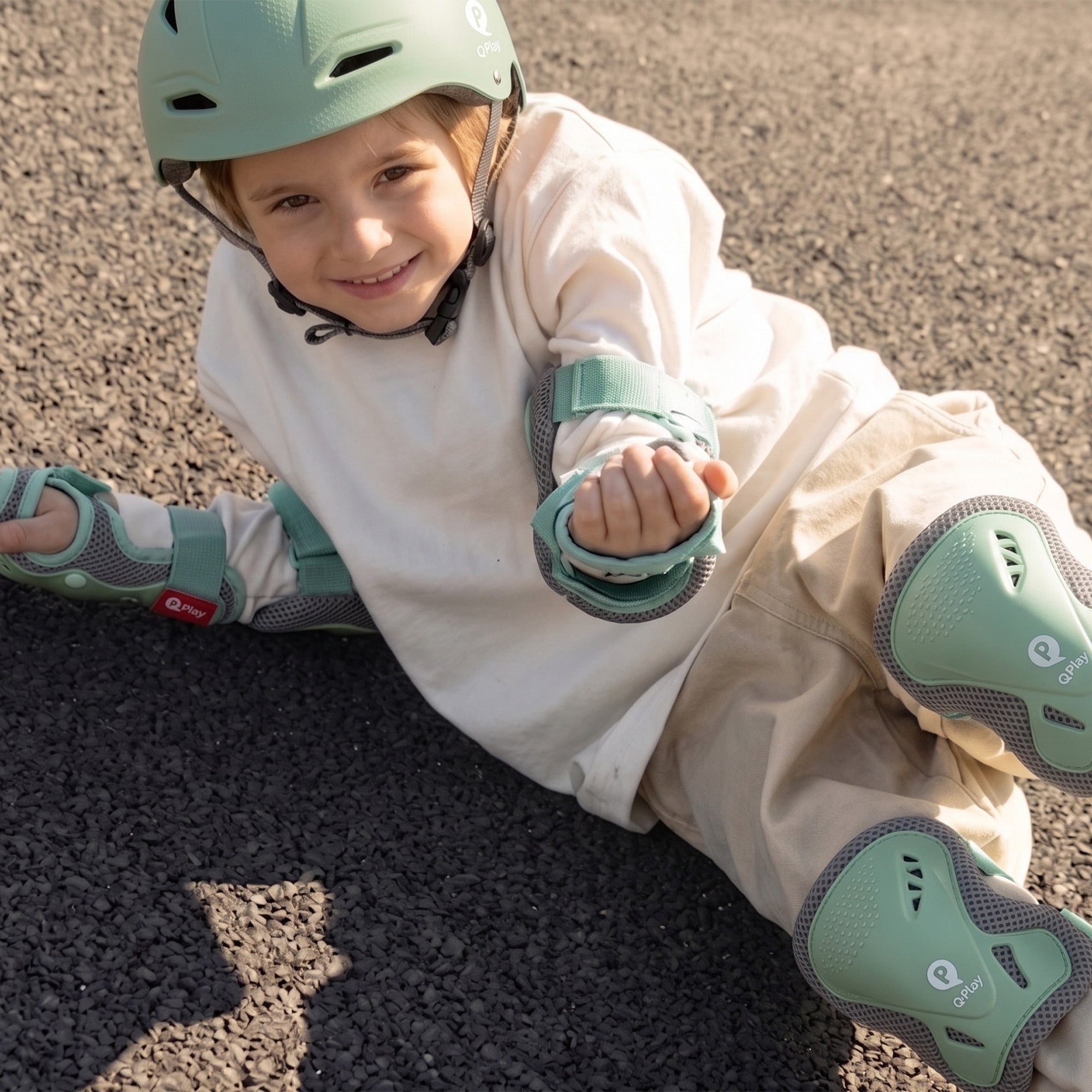 Qplay Kinderhelm - Veilige helm voor Kinderen - Maat S - Groen