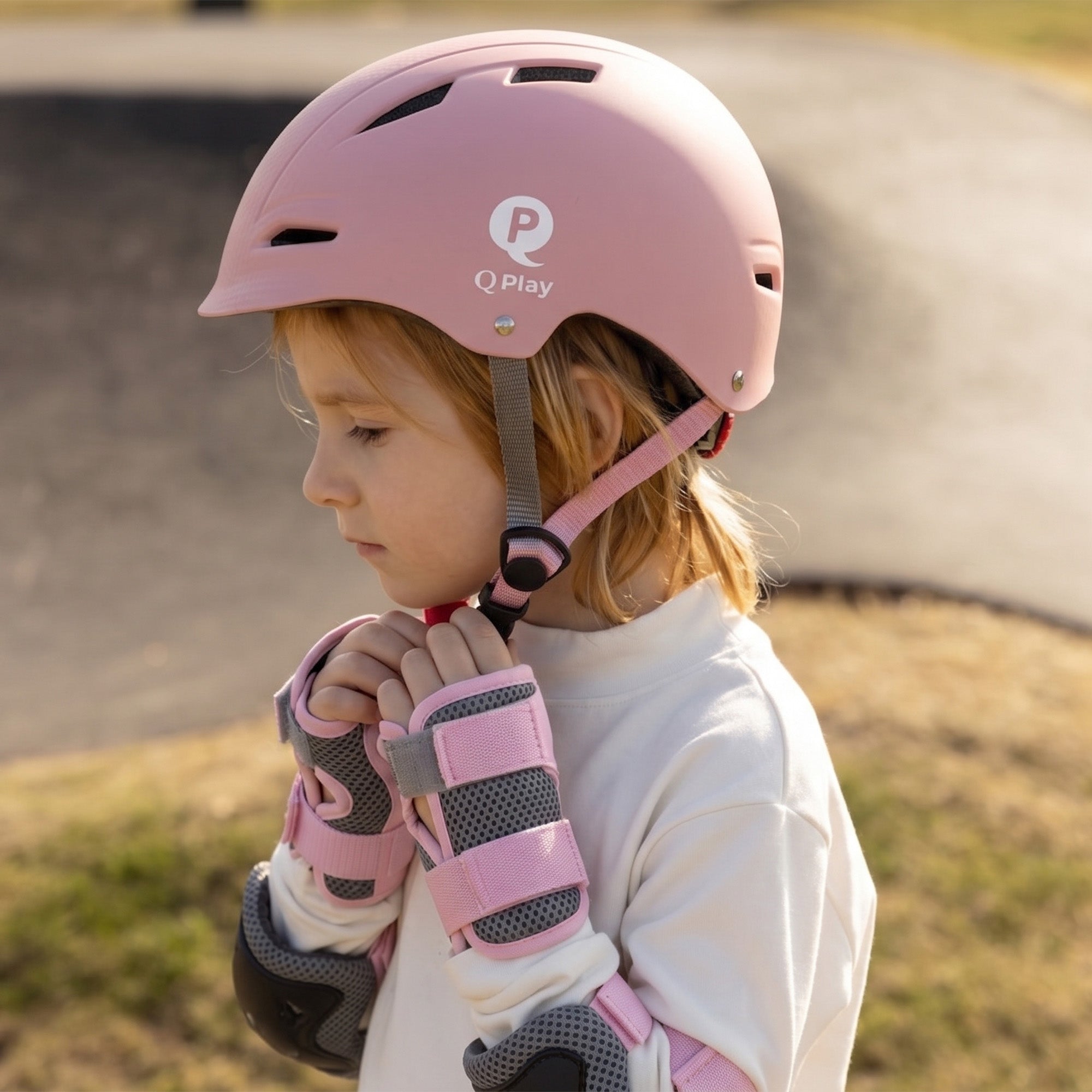 Qplay Kinderhelm - Veilige helm voor Kinderen - Maat S - Roze