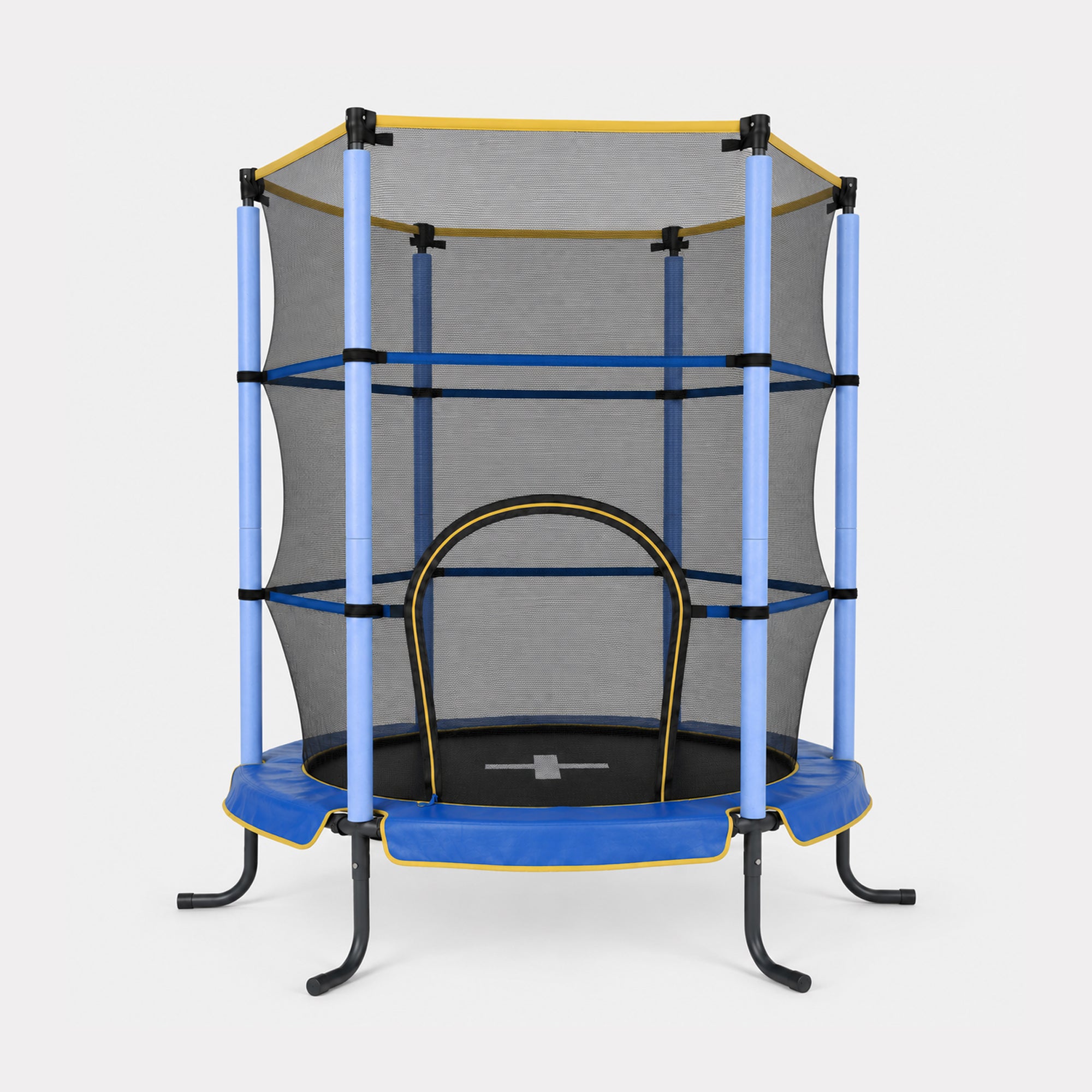 Mooiys Indoor Kindertrampoline 140cm - Met Veiligheidsnet - Blauw