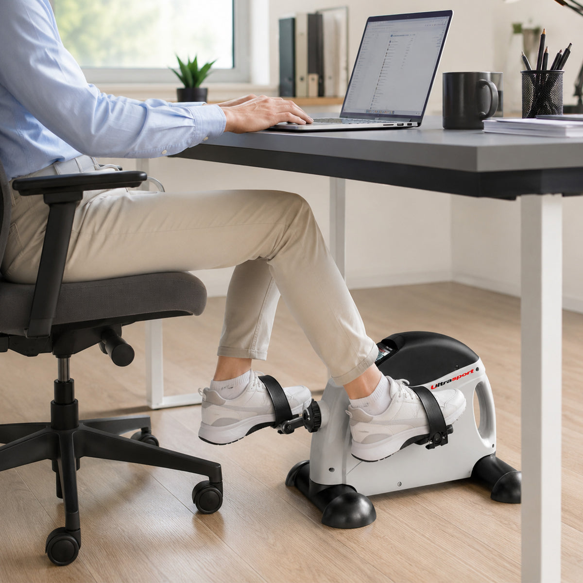 Ultrasport Stoelfiets - Mini Hometrainer voor Armen en Benen - Bureaufiets