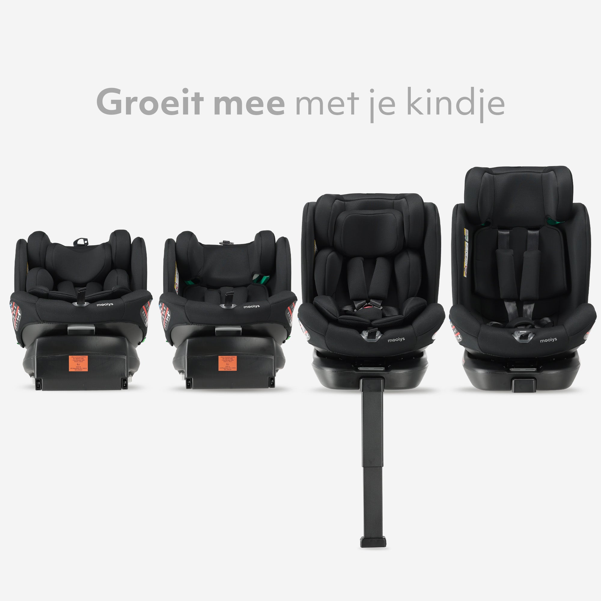Indy Luxe Autostoel i-Size - 360° Draaibaar - Isofix - Zwart