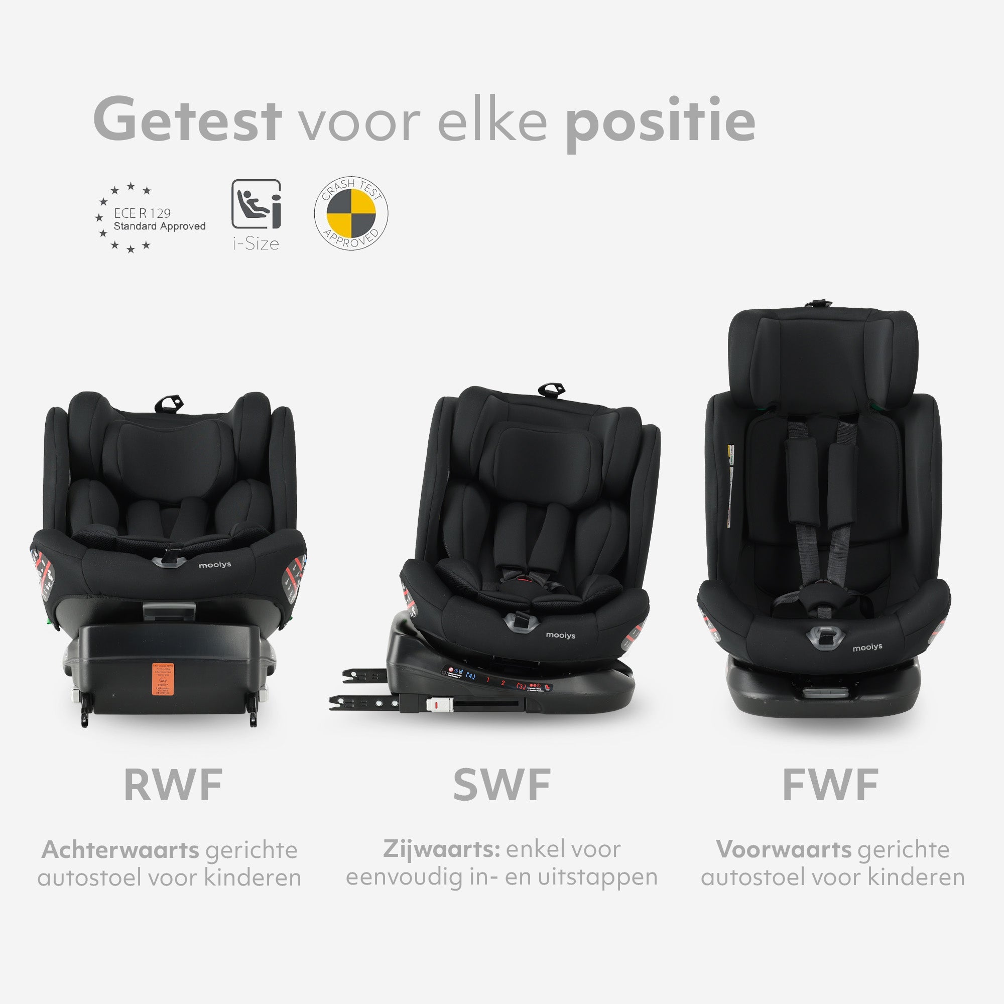 Kaya Luxe Autostoel I-Size - 360° Draaibaar - Isofix - Zwart