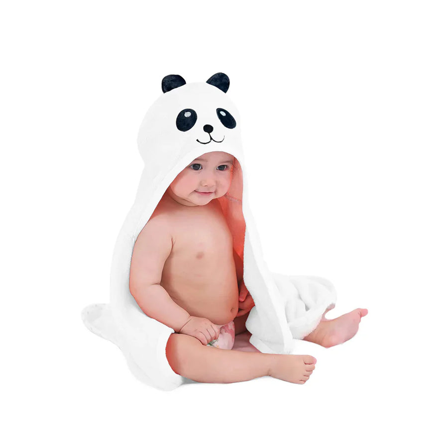 <tc>Mooiys</tc> Multifunctional Baby Fleece Blanket with Hood – Swaddle Blanket – Blanket 75x100 cm – Panda