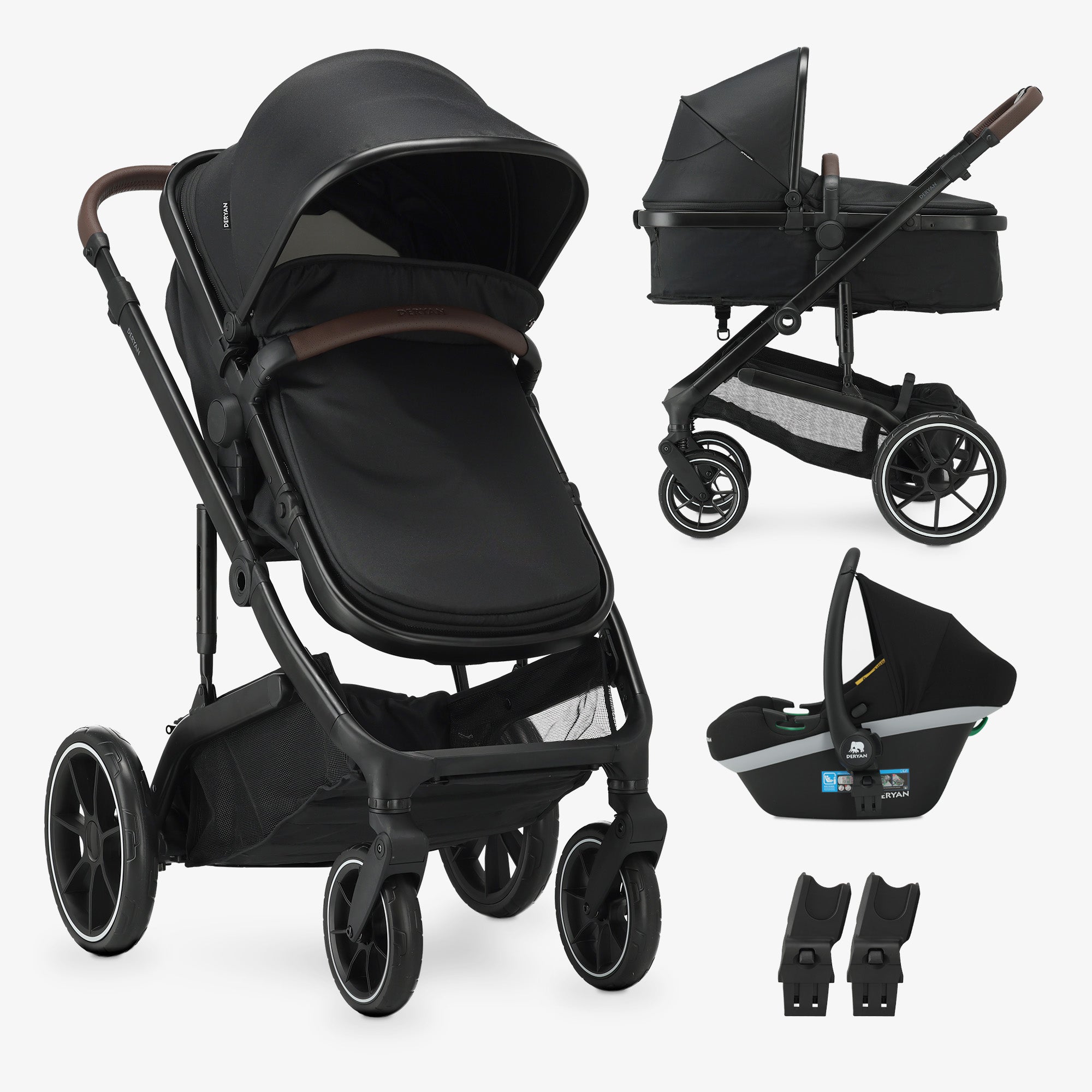 Noa 3-in-1 Kinderwagen Zwart