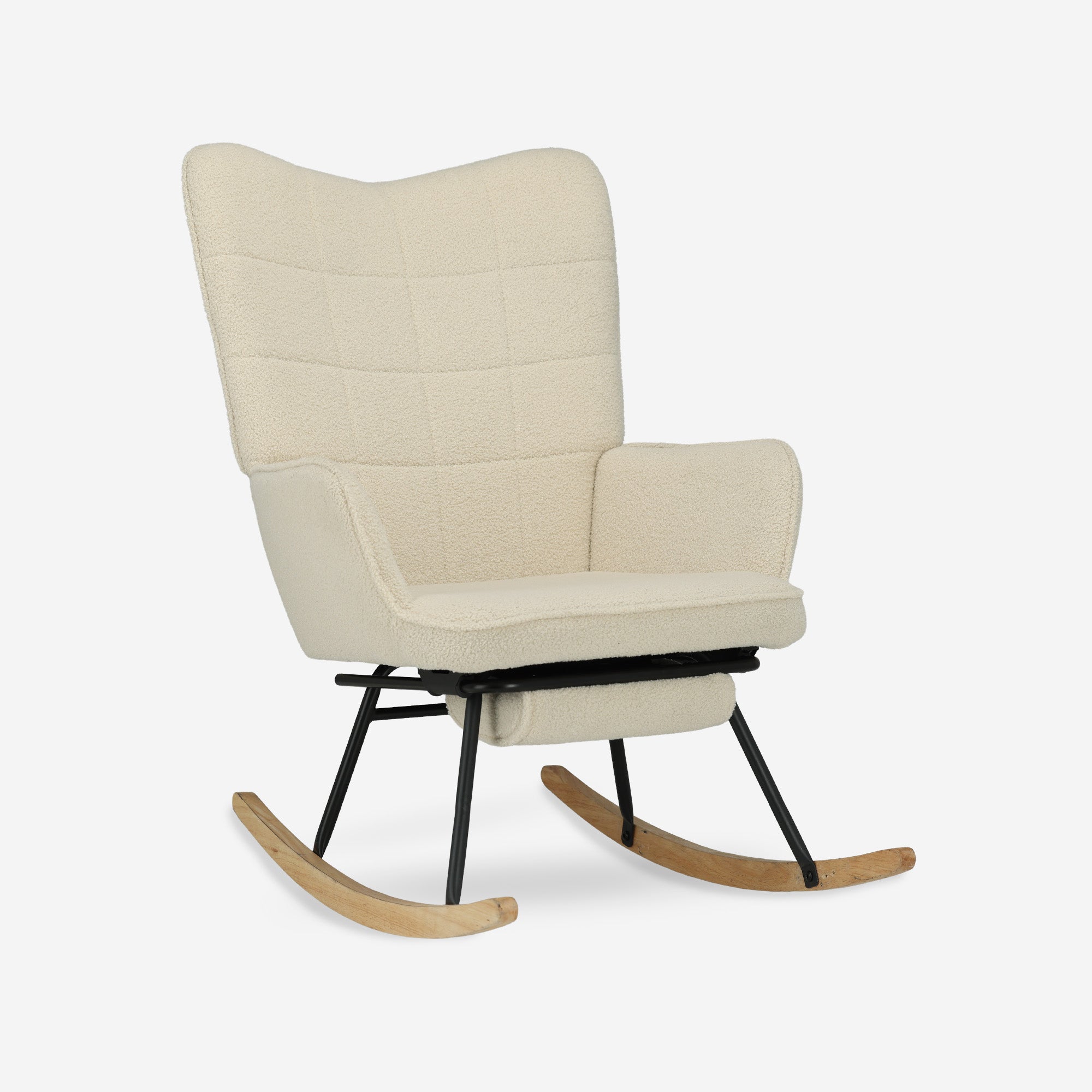 Mooiys Verzorgingsstoel - Schommelstoel - Relaxstoel babykamer - Voedingsstoel - Cremé